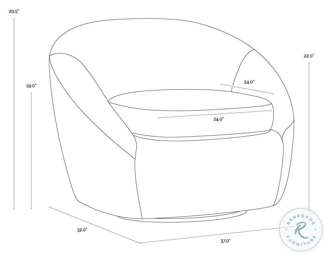 Bliss Bergen Olive Swivel Lounge Chair