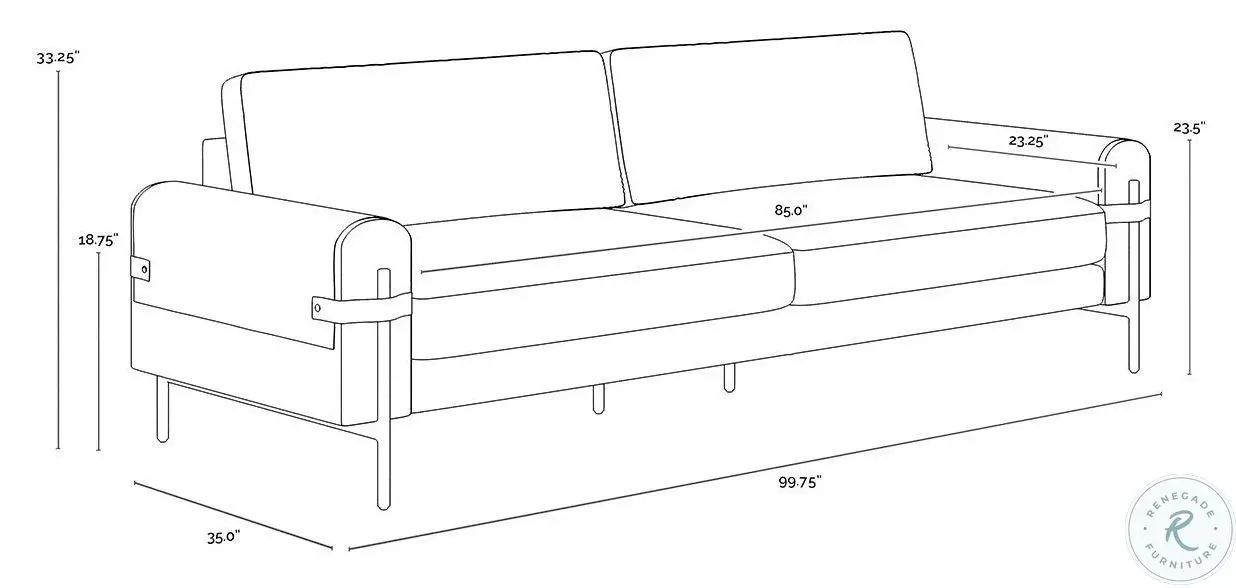 Carsten Ludlow Sesame 100" Sofa