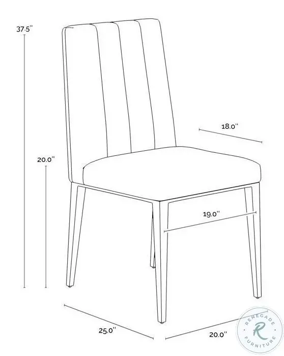 Wilbur Milliken Cognac Dining Chair Set of 2