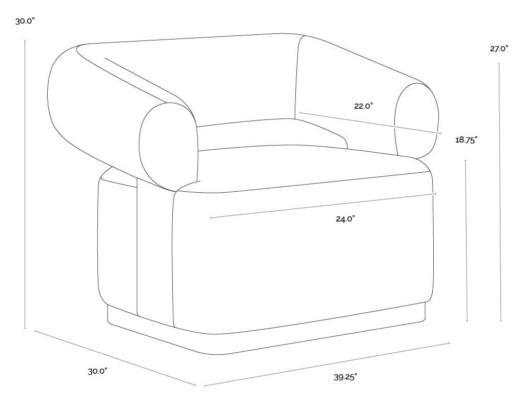 Aggie Copenhagen Olive Swivel Lounge Chair