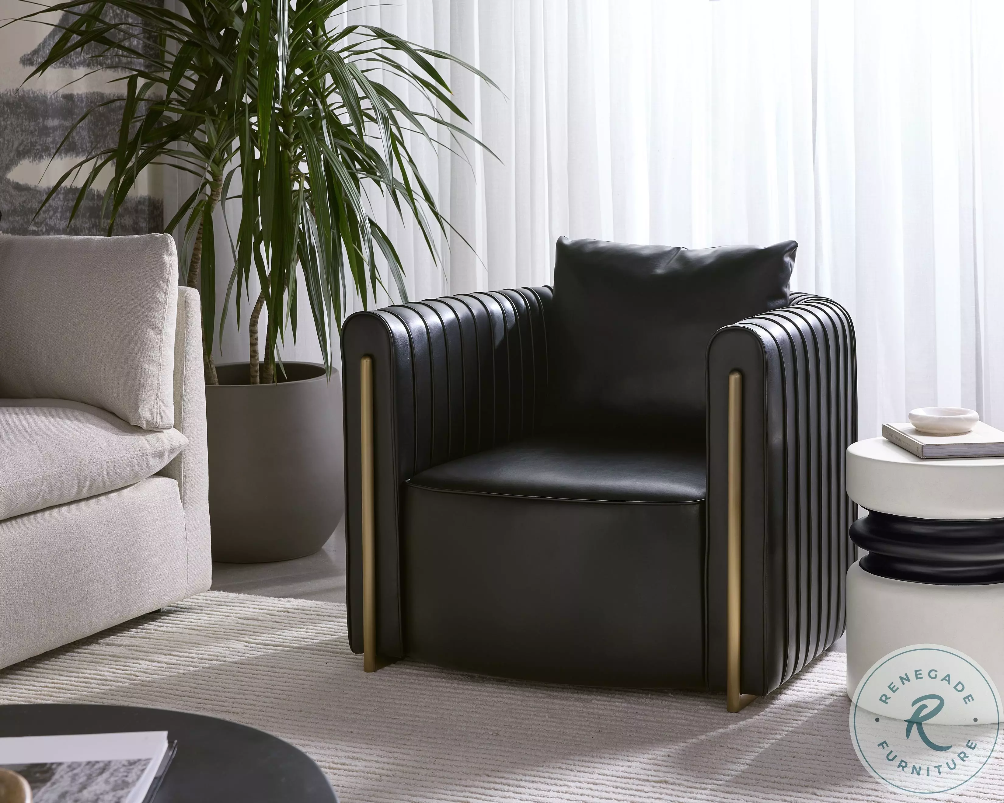 Alix Cantina Black Lounge Chair From Home Gallery Stores | Home