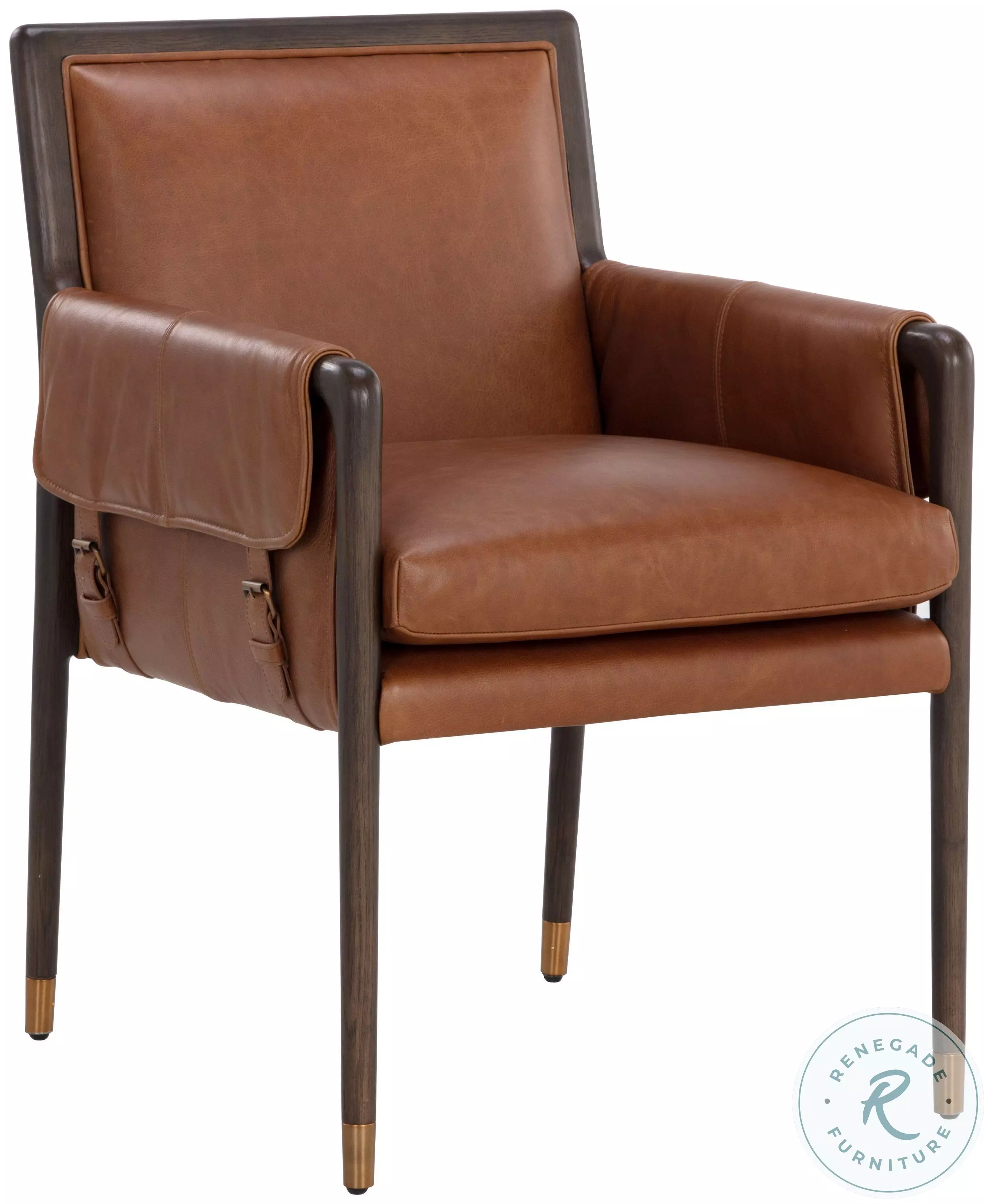 Lazaro Shalimar Tobacco Leather Arm Chair