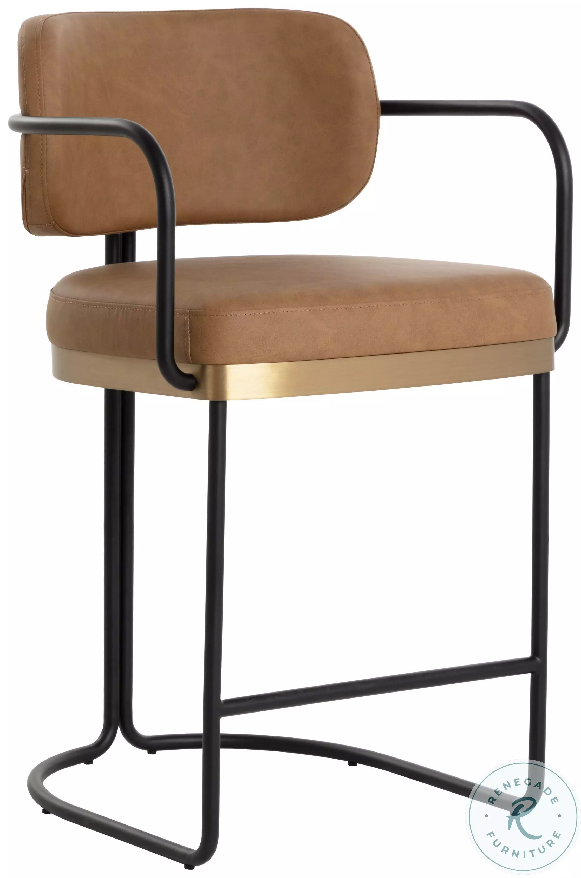 Jalvin Milliken Cognac Counter Height Stool From Artisans Nook