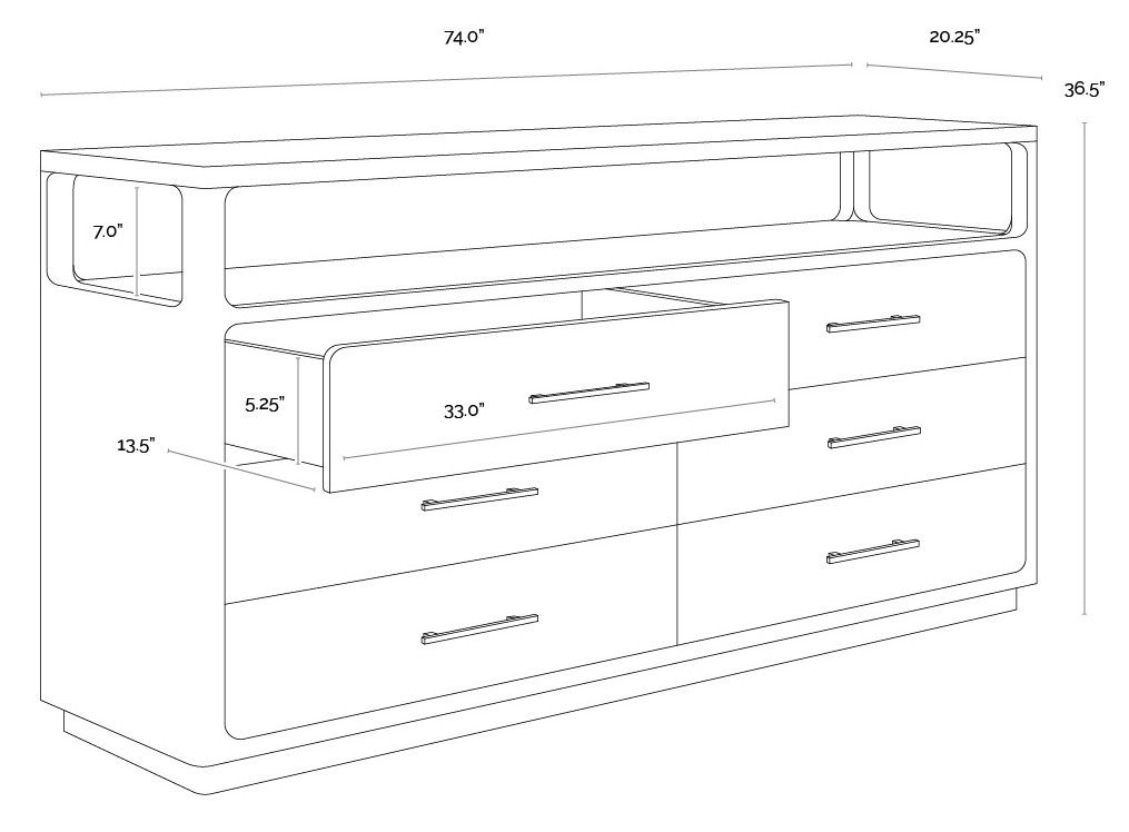 Danette Black Dresser