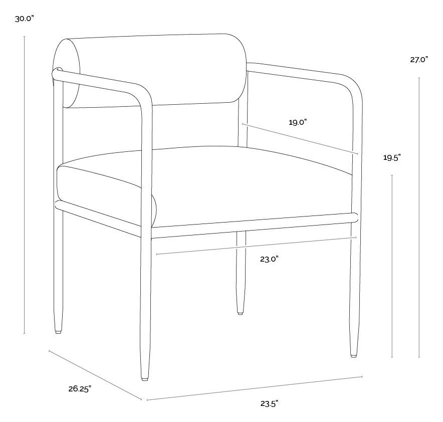 Ajani Copenhagen Olive Dining Arm Chair