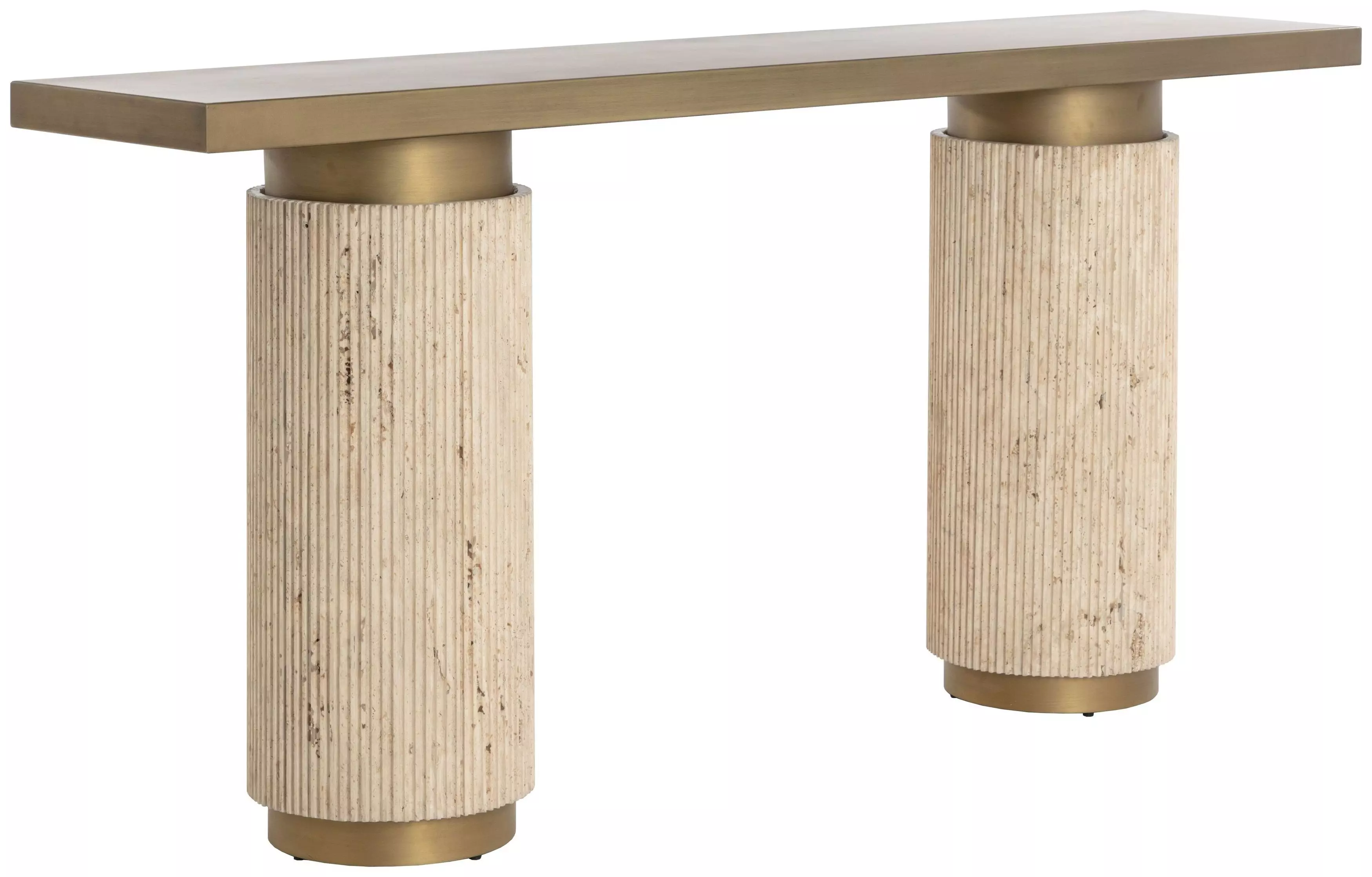 SUNPAN 111821 Ashva 68 X 15 inch Antique Brass Console Table