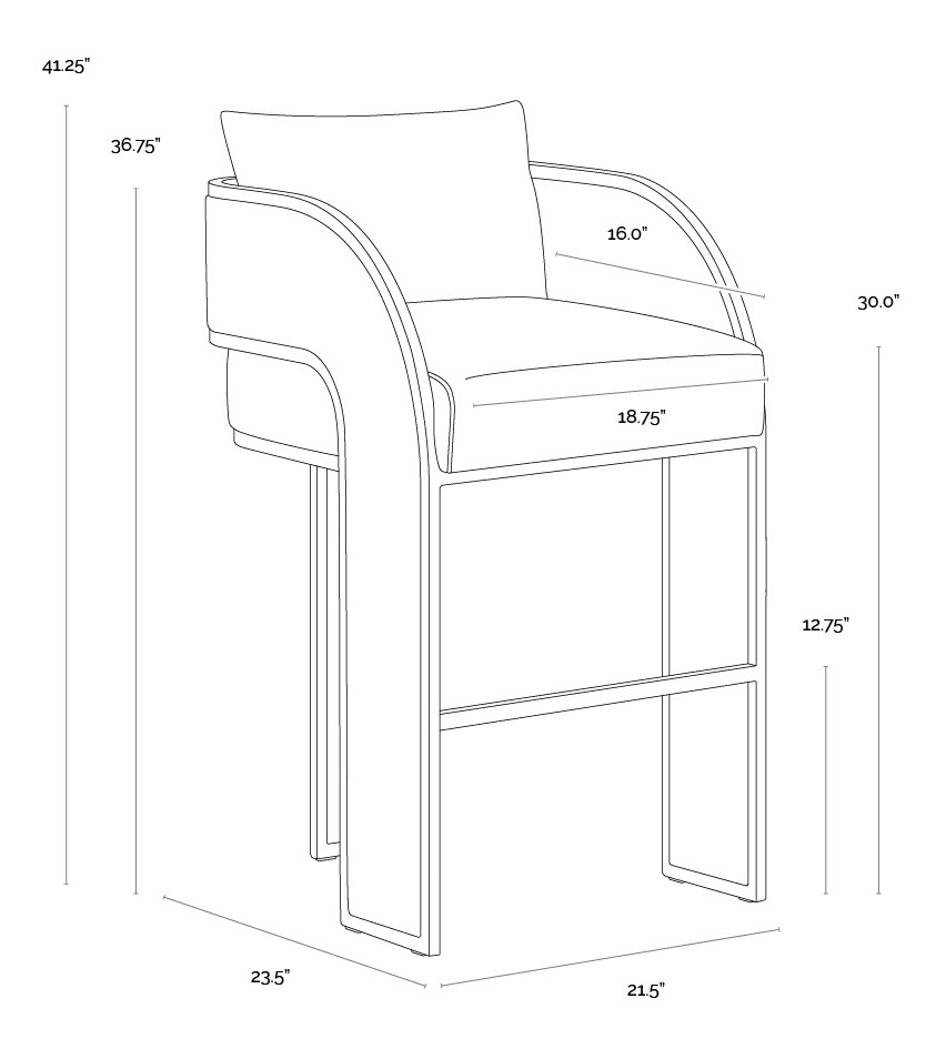 Baz Napa Beige Bar Stool