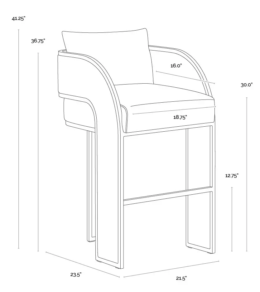 Baz Napa Beige Bar Stool