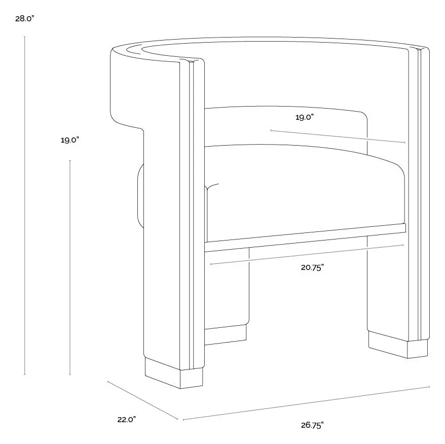 Adamina Abbington Black Dining Arm Chair