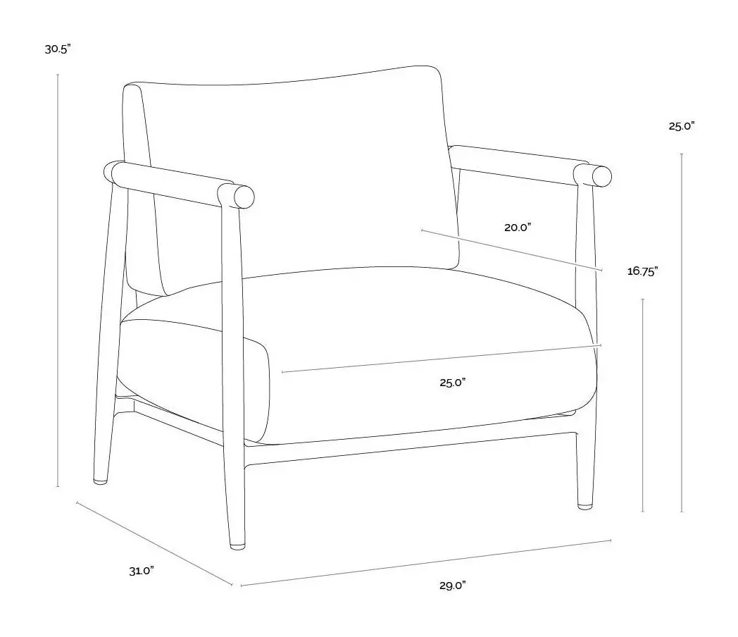 Brielle Palazzo Cream and Black Performance Fabric Upholstered Outdoor Lounge Chair