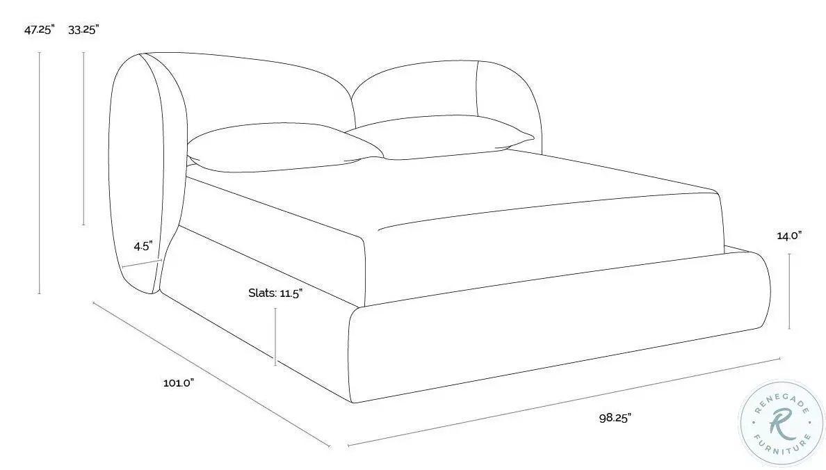 Esme Altro Cappuccino King Upholstered Platform Bed
