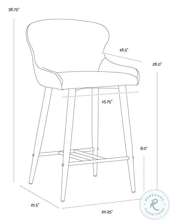 Cascade Bravo Black Counter Height Stool