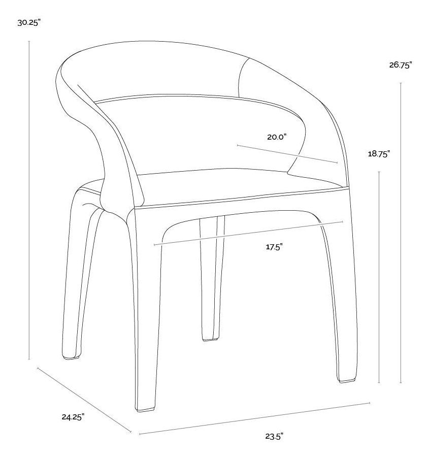 Atika Ivanhoe Mineral Upholstered Dining Arm Chair