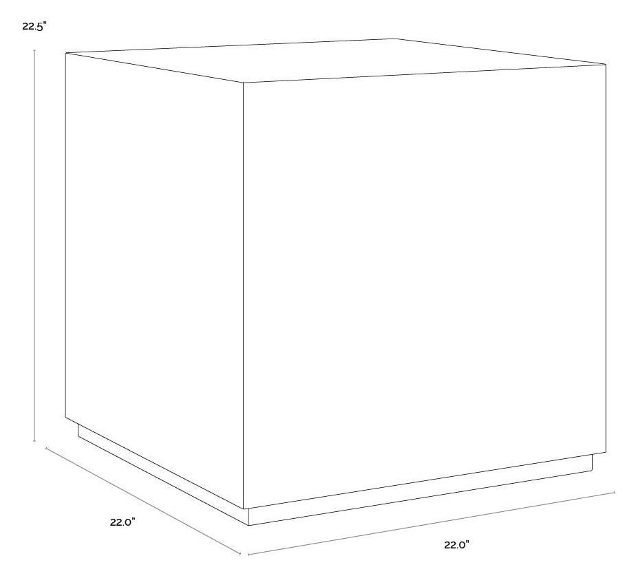 Arlo Dark Emperador Square Marble Top End Table