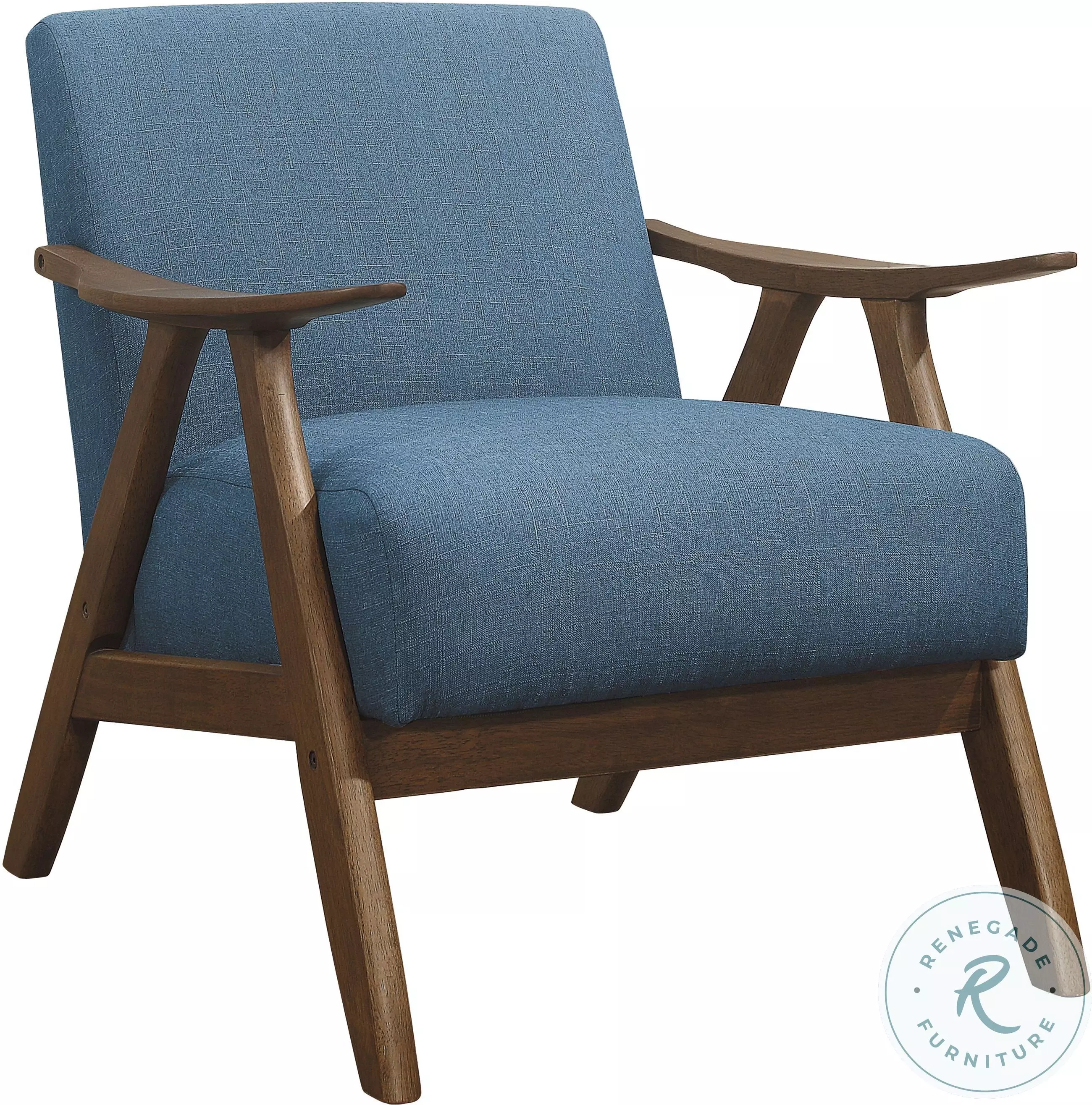 Damala Blue Fabric Accent Chair from Homelegance | Coleman Furniture