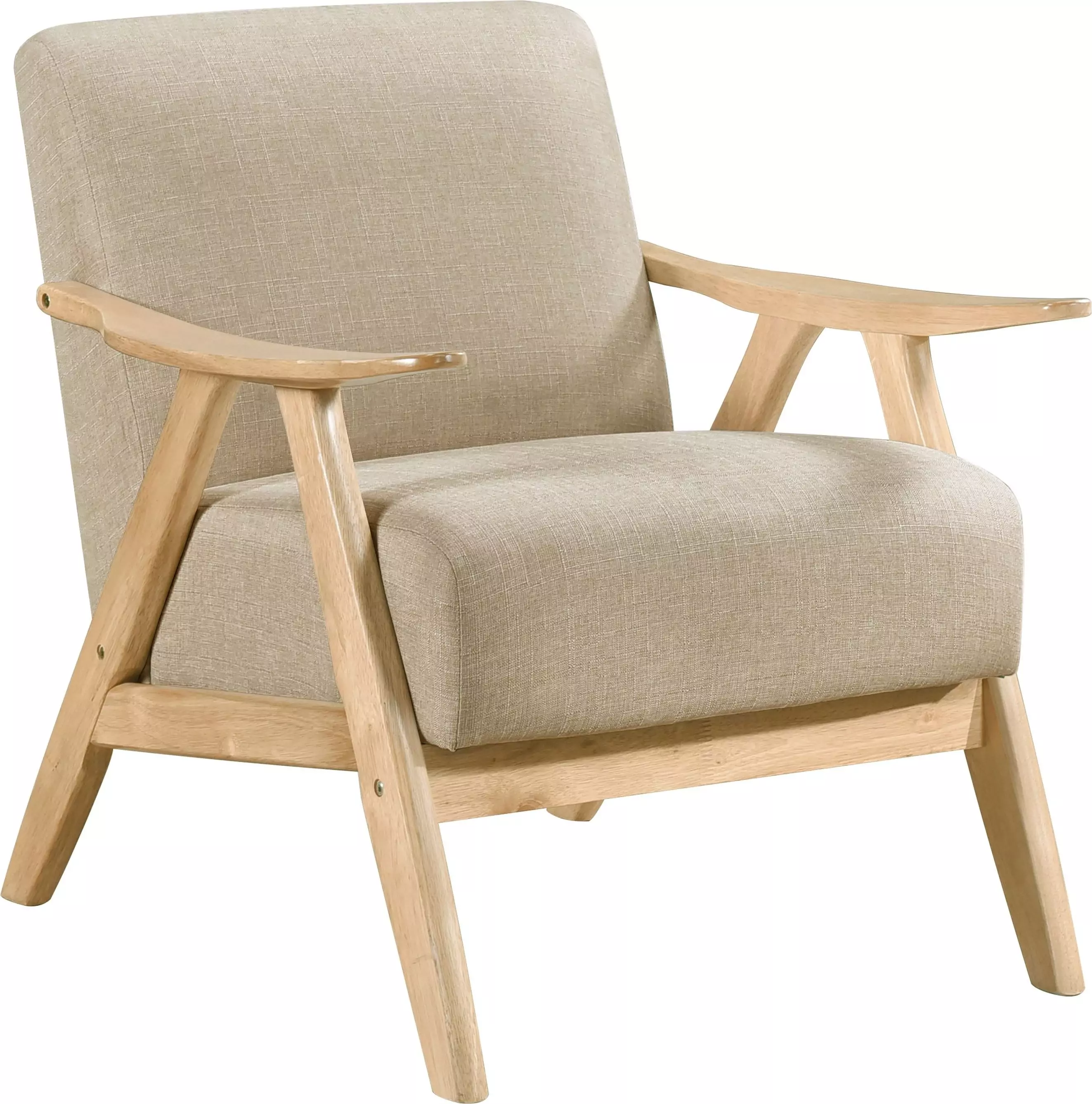 Damala Light Brown And Natural Accent Chair