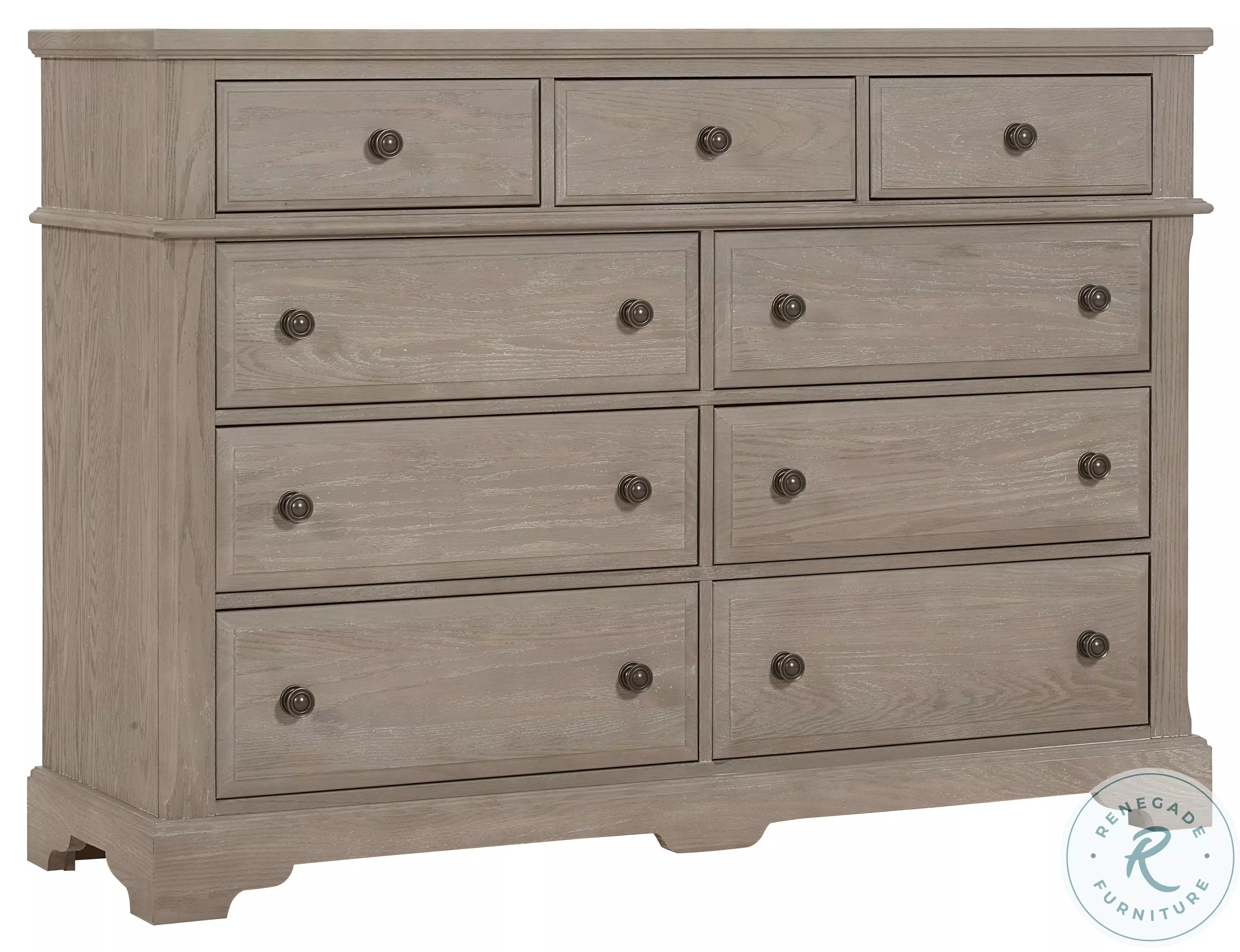 Heritage Greystone 9 Drawer Dresser from Vaughan Bassett | Coleman Furniture