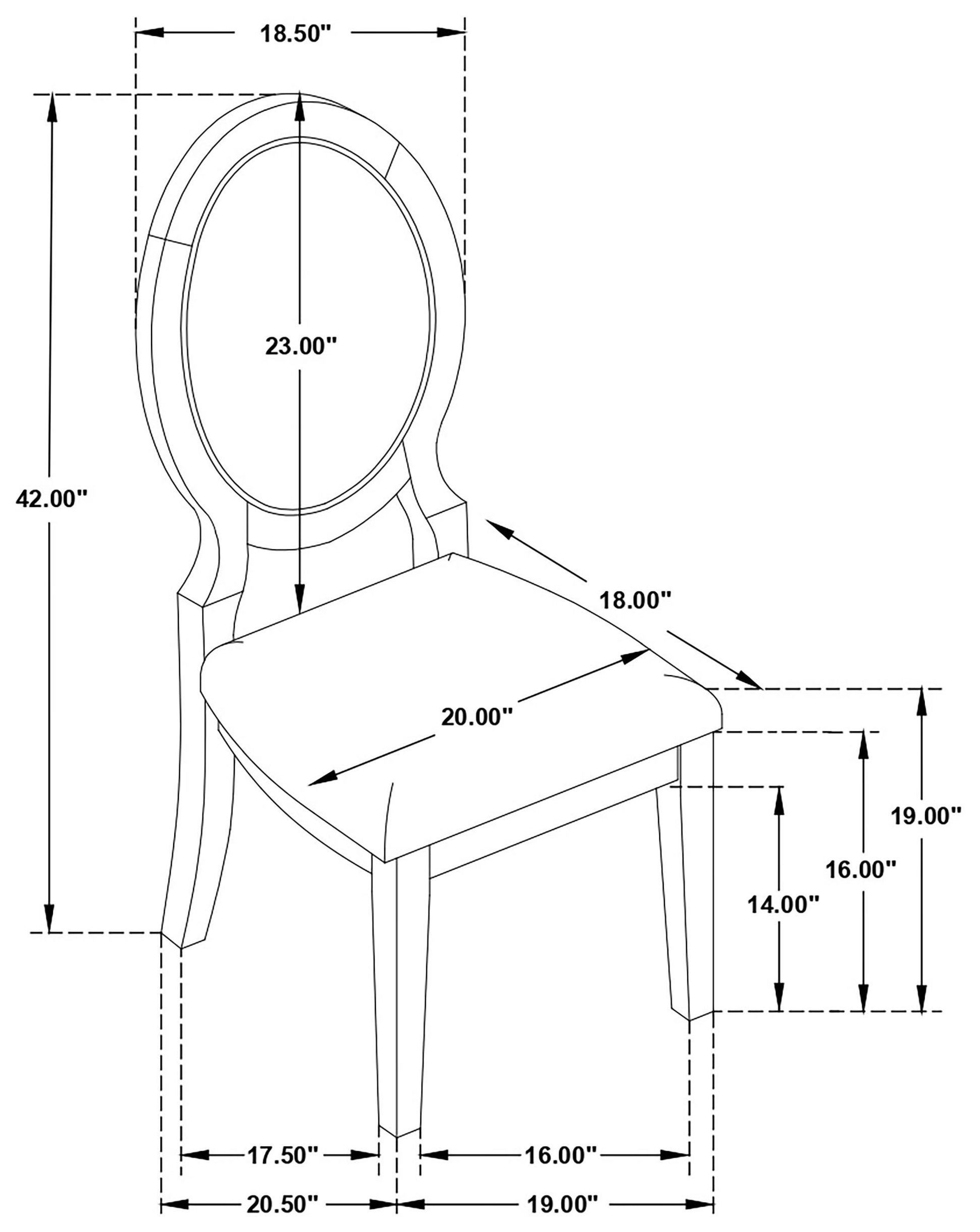 Twyla Cream and Dark Cocoa Side Chair Set of 2