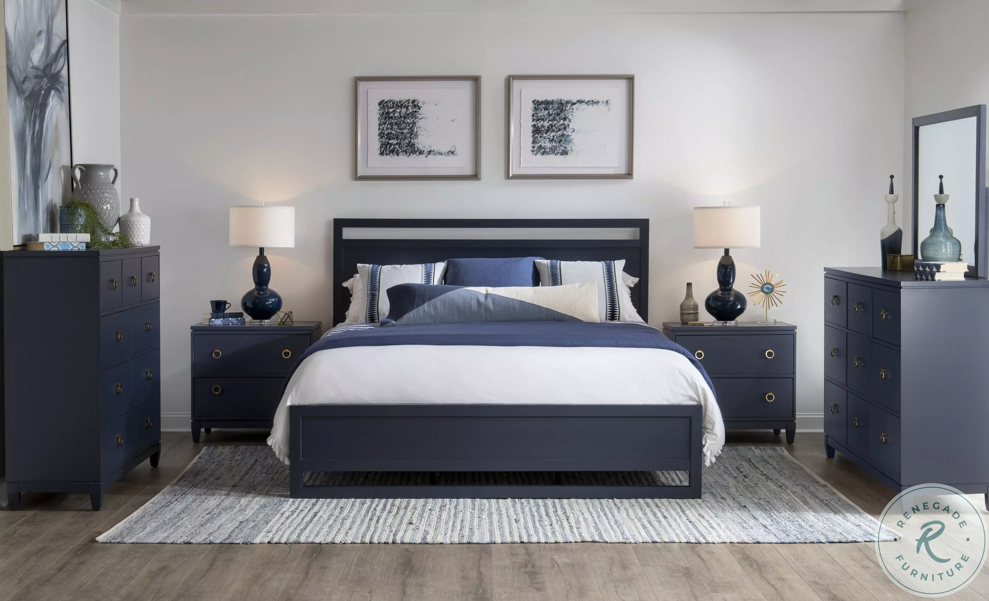 Summerland Inkwell Blue Nightstand From Legacy Classic | Coleman