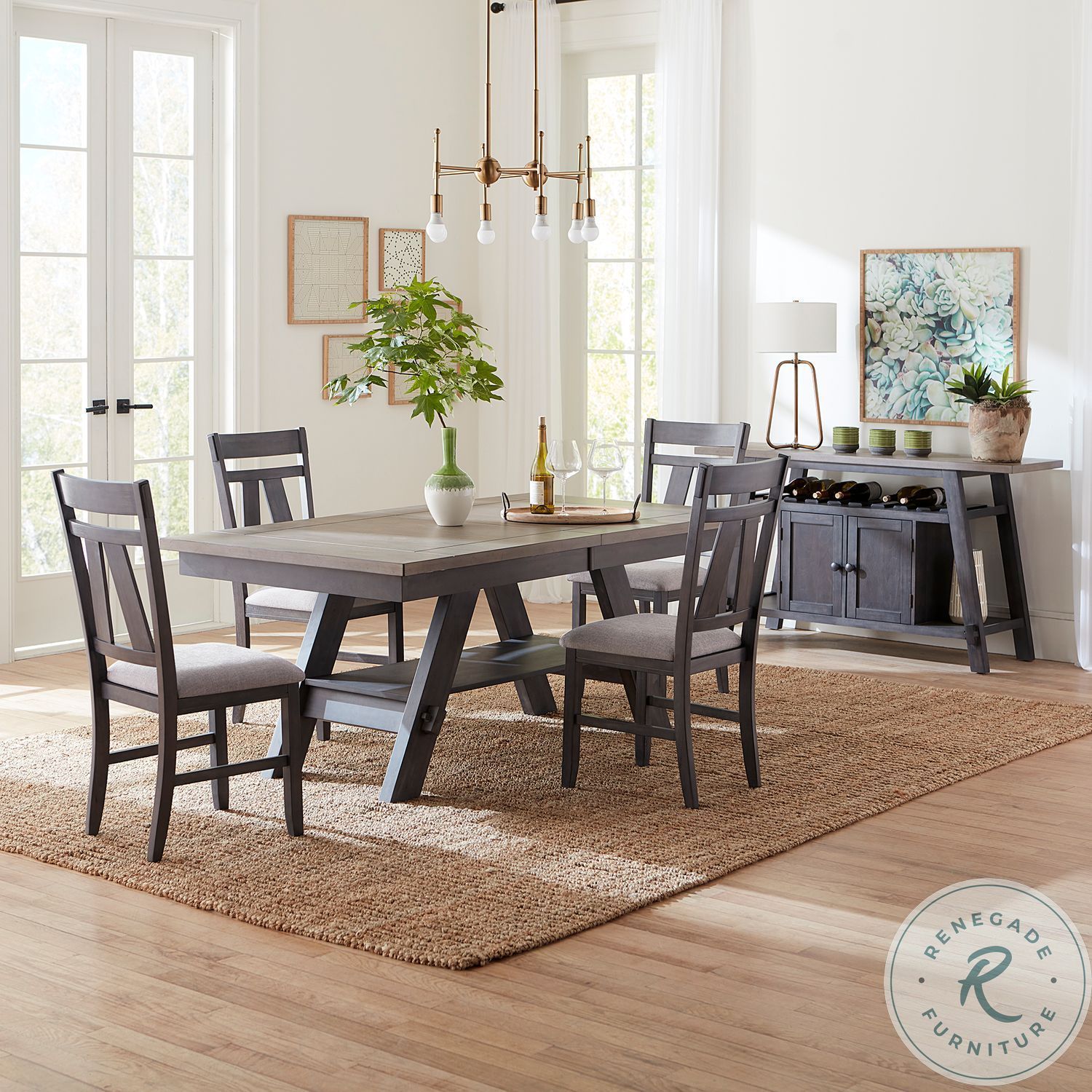 Lawson Slate Extendable Dining Table From Liberty Furniture Coleman