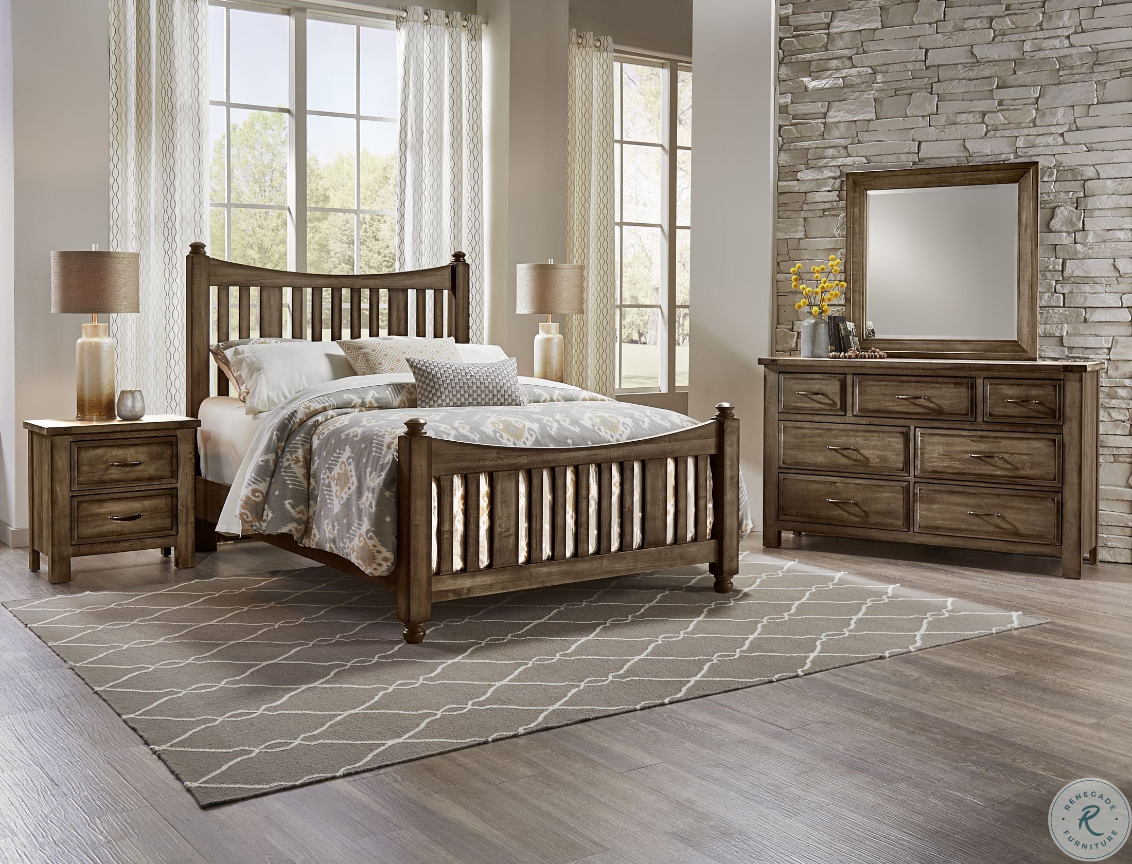 Maple Road Maple Syrup Poster Bedroom Set from Vaughan Bassett ...