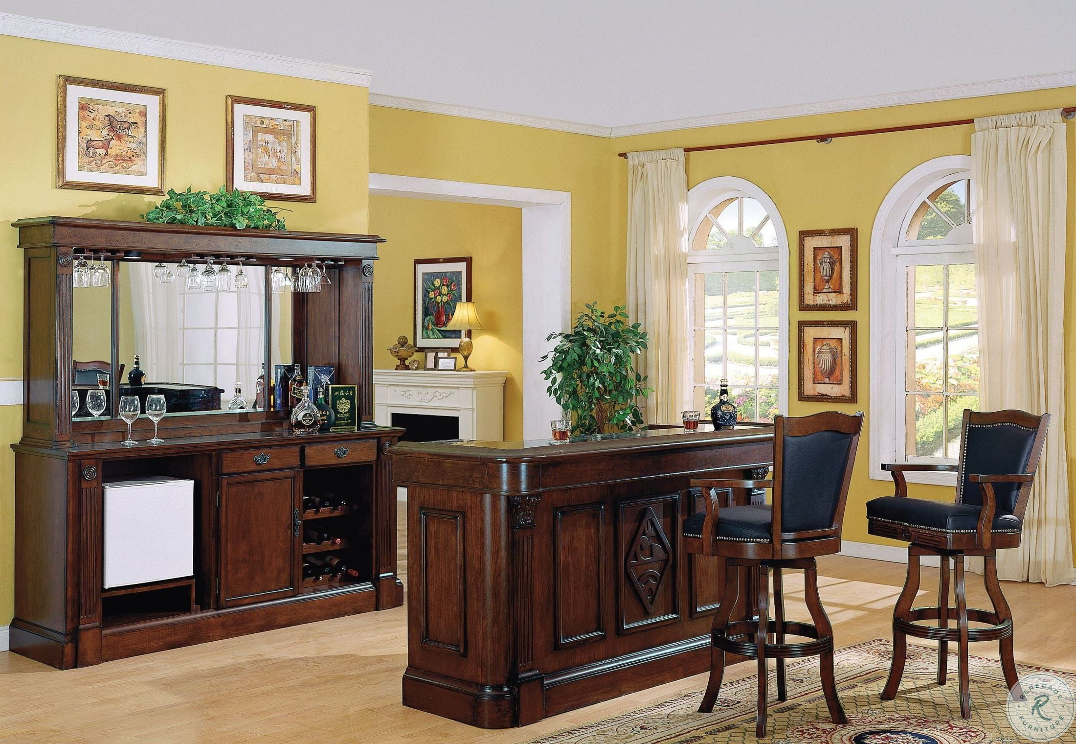 Monticello Distressed Walnut Bar from ECI Furniture Coleman Furniture