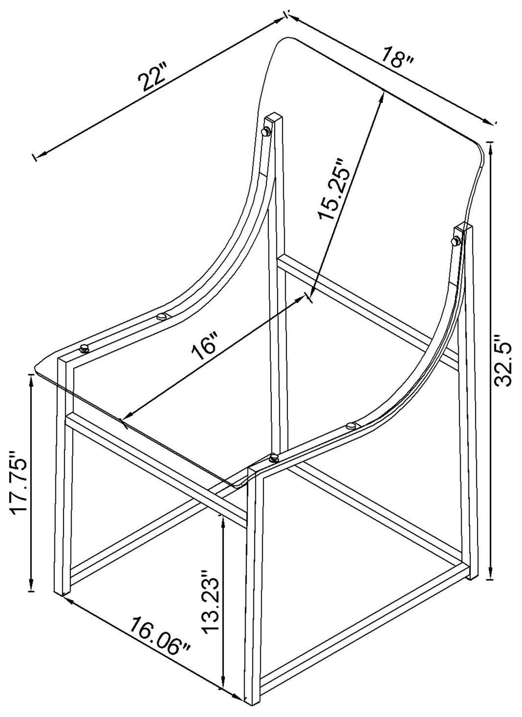 Adino Clear Side Chair Set Of 2