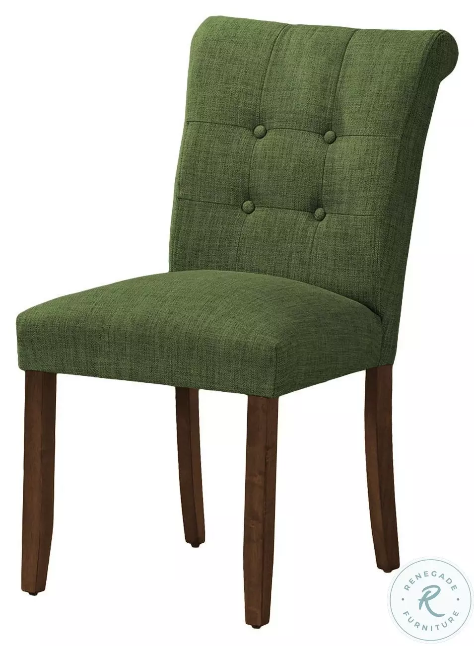 1219 Green Fabric Upholstered Dining Chair Set Of 2 From Monarch ...
