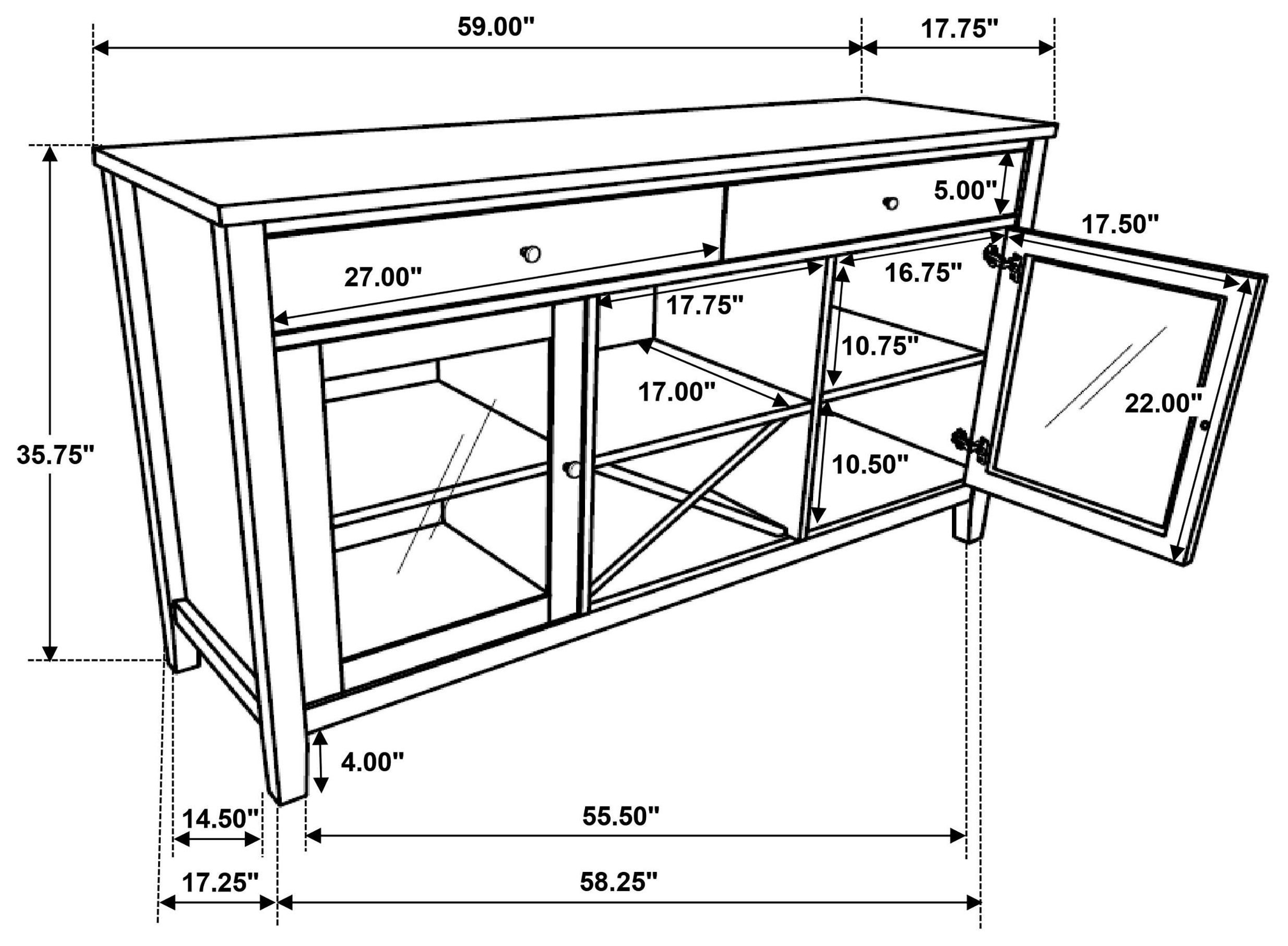 Hollis Brown And White Sideboard