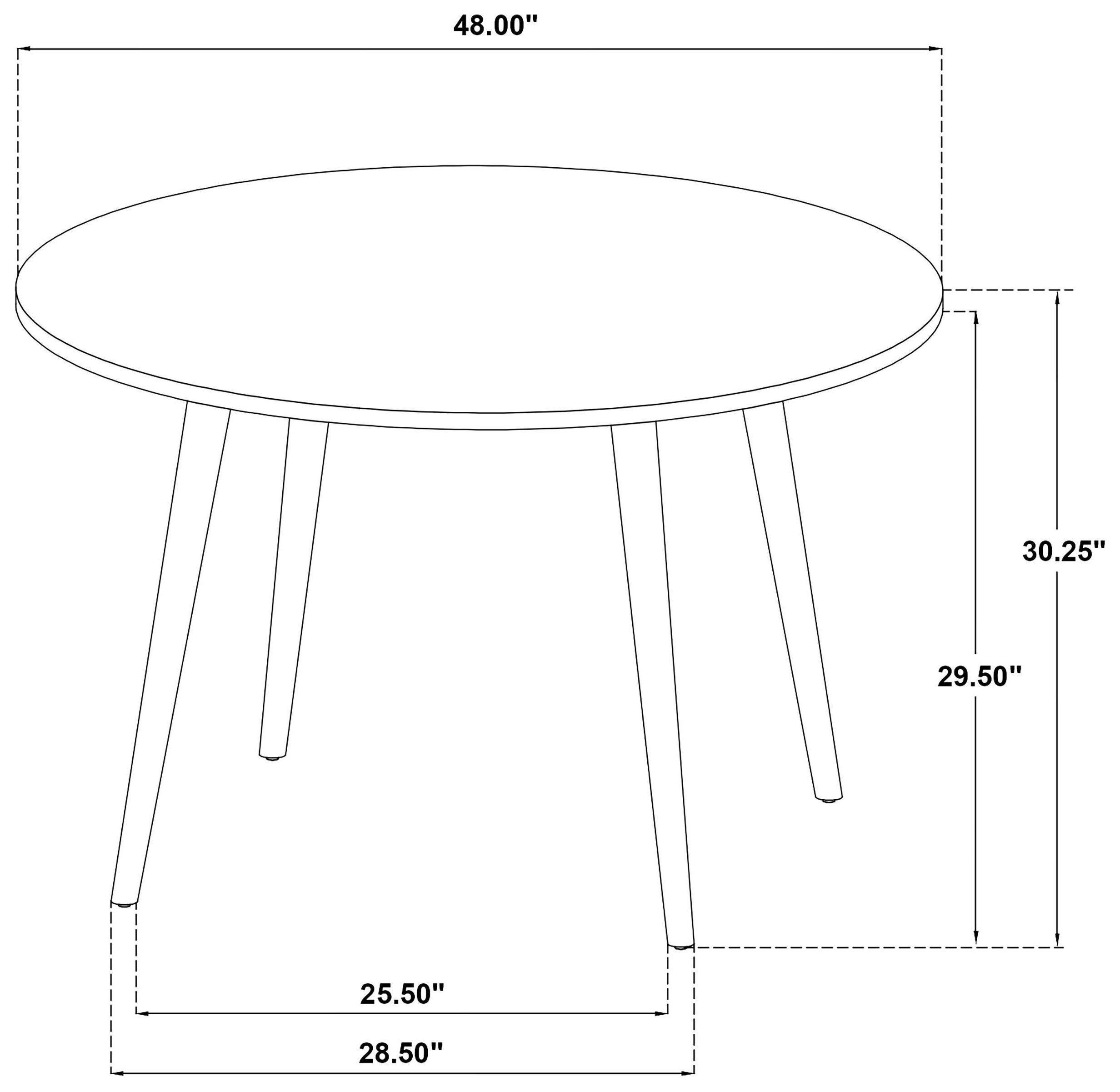 Andrews Light Ash 48" Round Dining Table