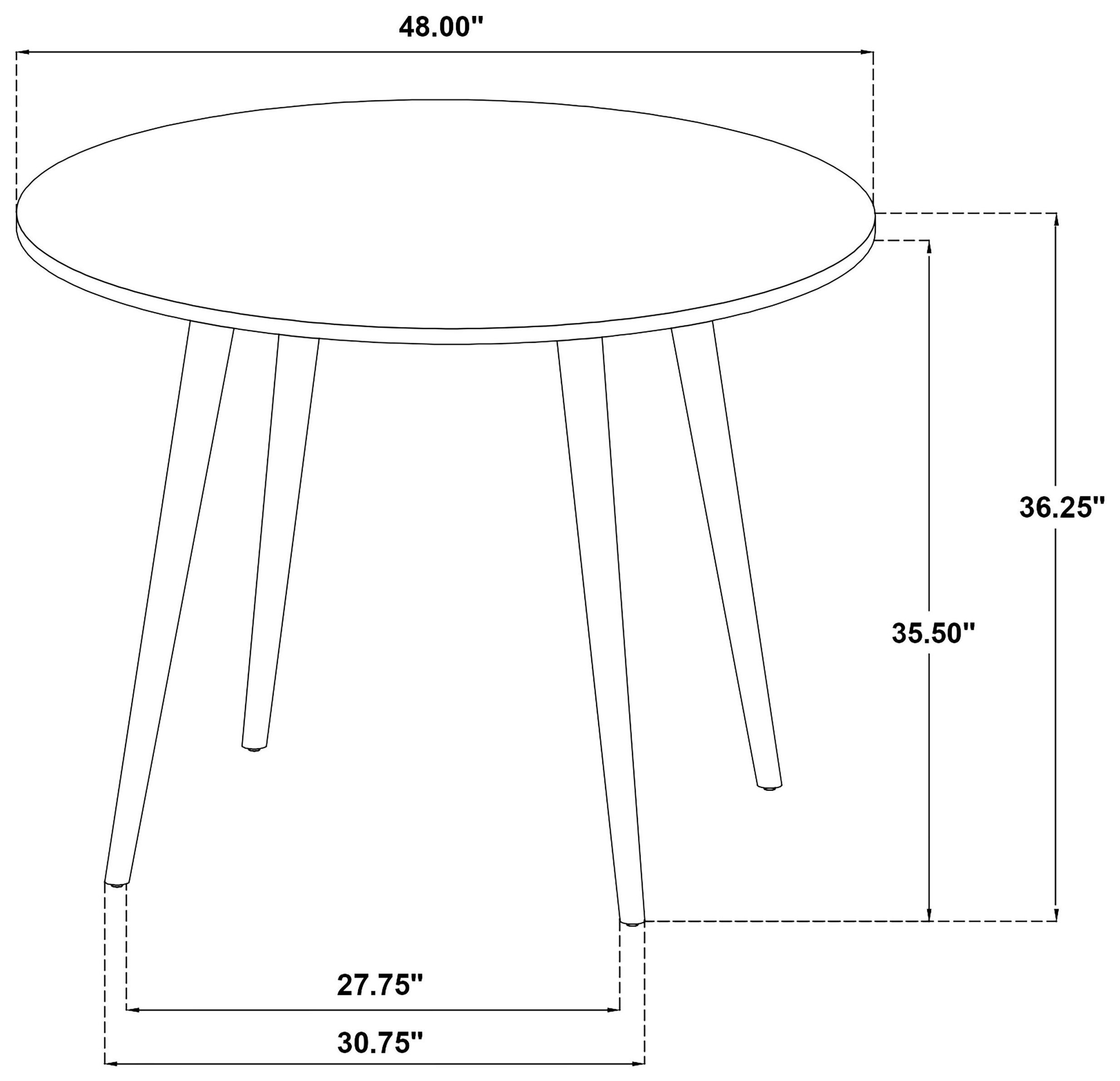 Andrews Light Ash 48" Round Counter Height Dining Table