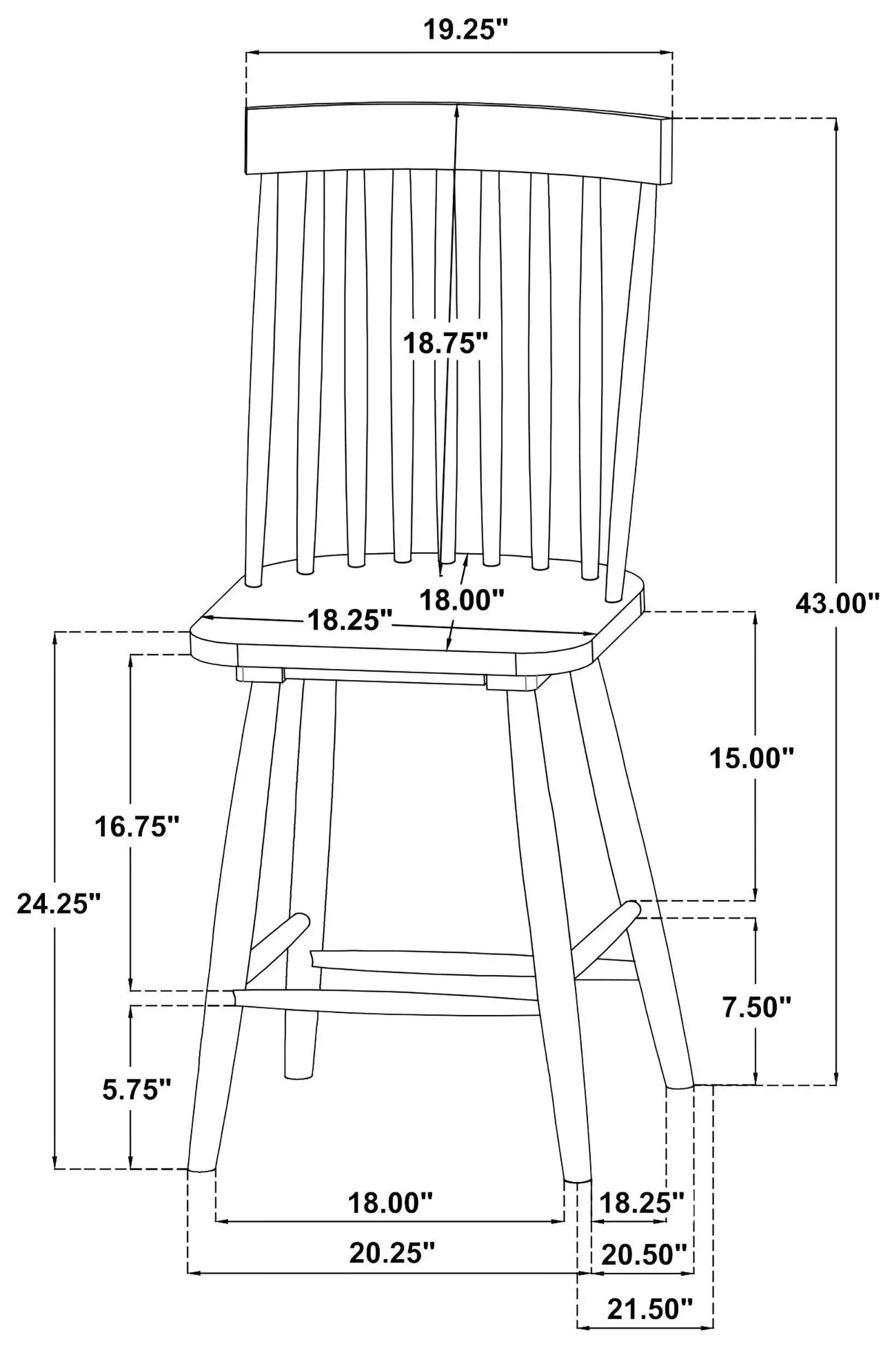 Andrews Light Ash Counter Height Stool Set of 2