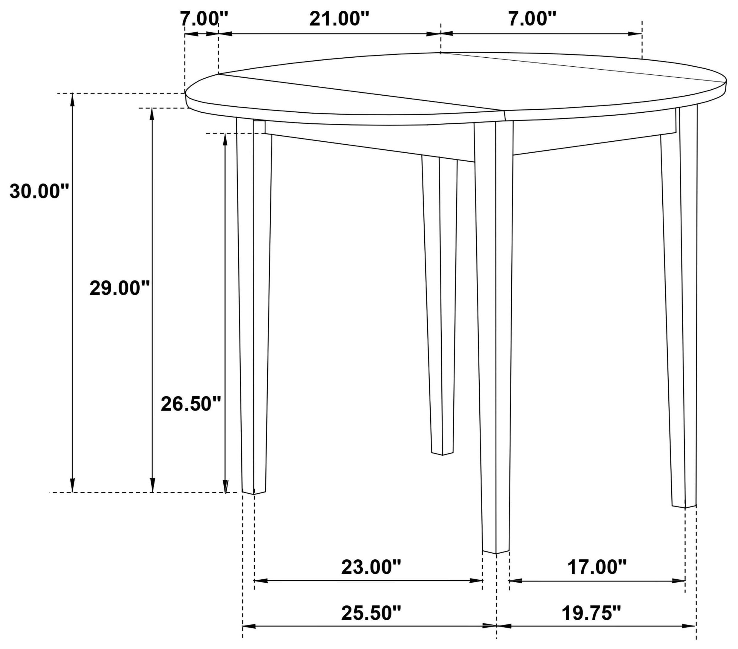 Bucknell Cappuccino And Tan 3 Piece Drop Leaf Dining Set