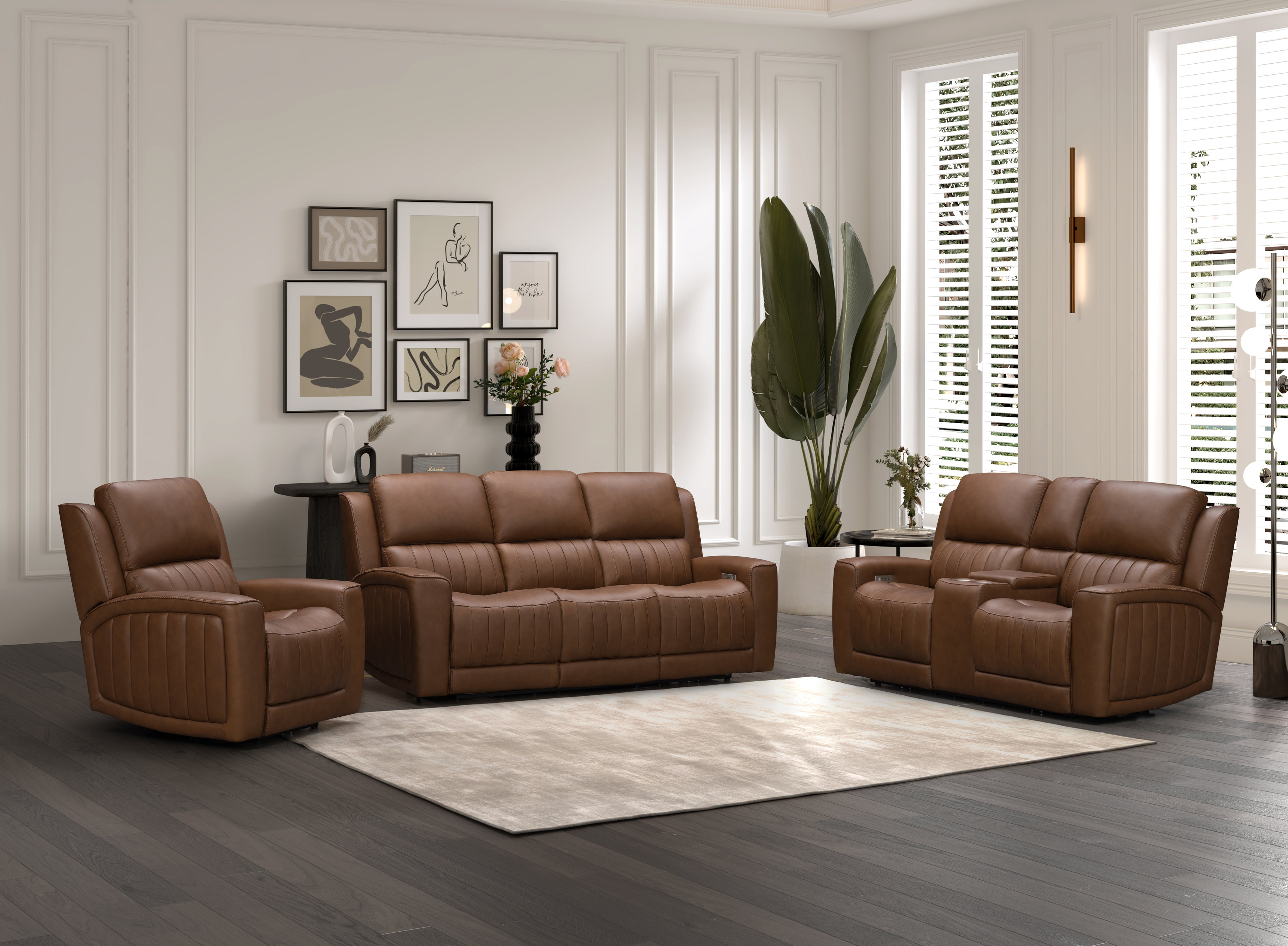 Pierce Homerun Cinnamon Zero Gravity Power Reclining Living Room