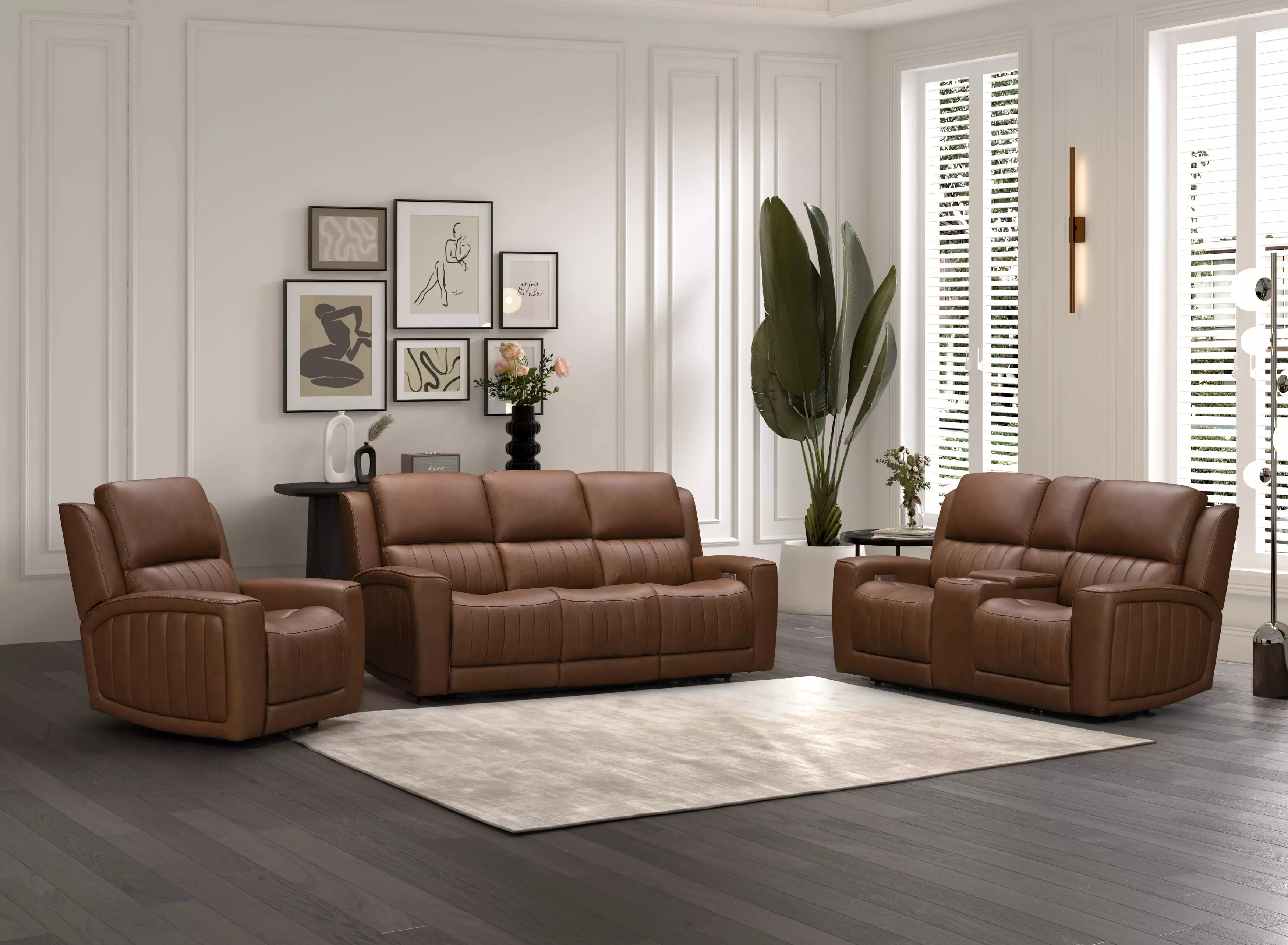 Pierce Homerun Cinnamon Zero Gravity Power Reclining Living Room