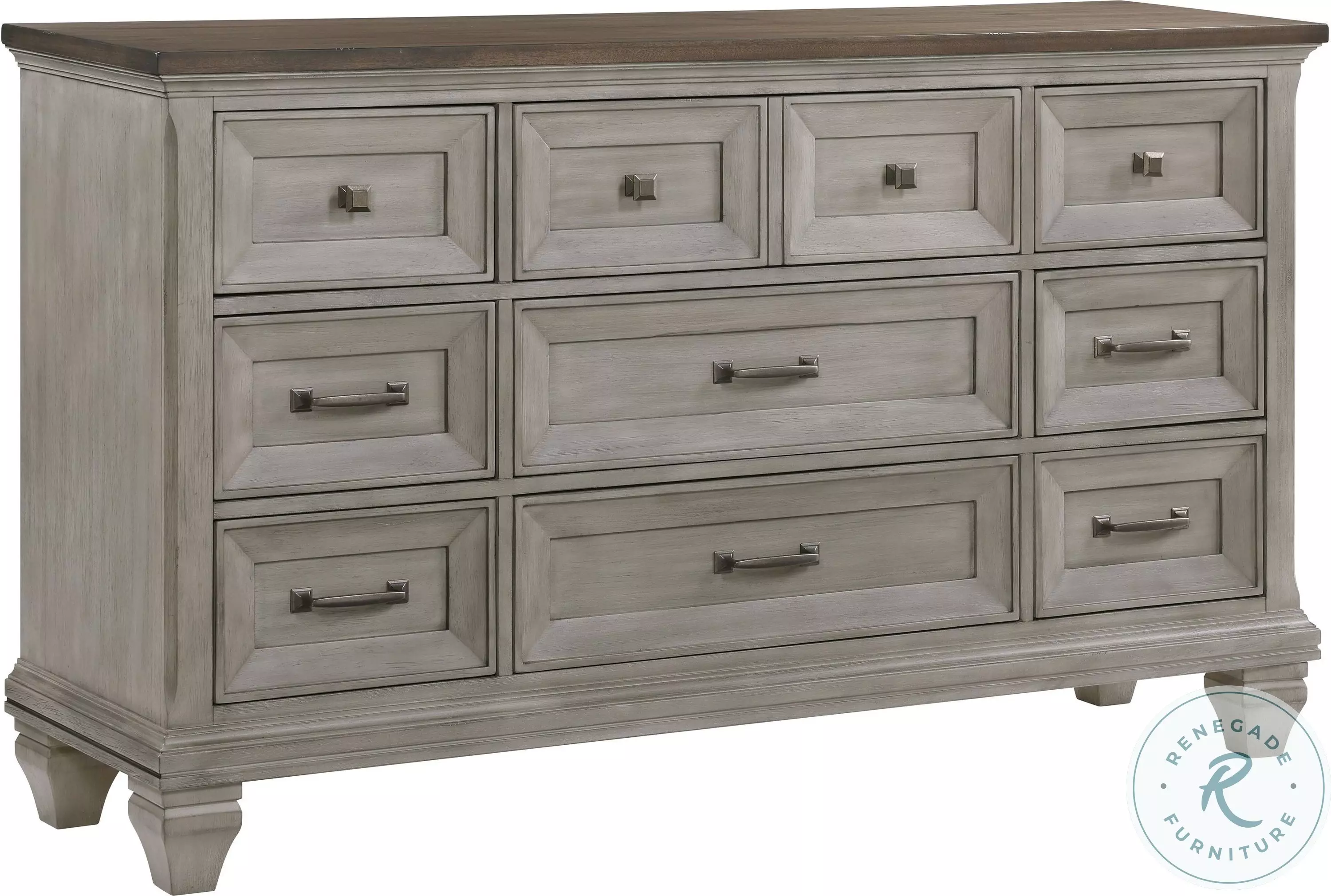 gray brown dresser STOREMOLLA 8-drawer dresser