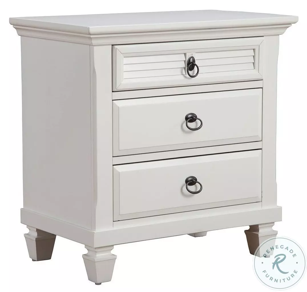 Winchester White 3 Drawer Nightstand From Home Gallery Stores