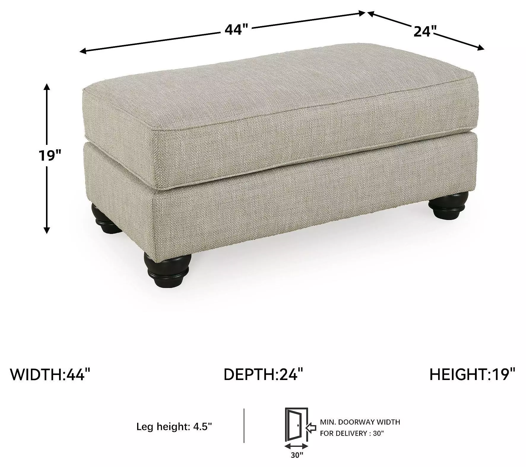Asanti Fog Ottoman