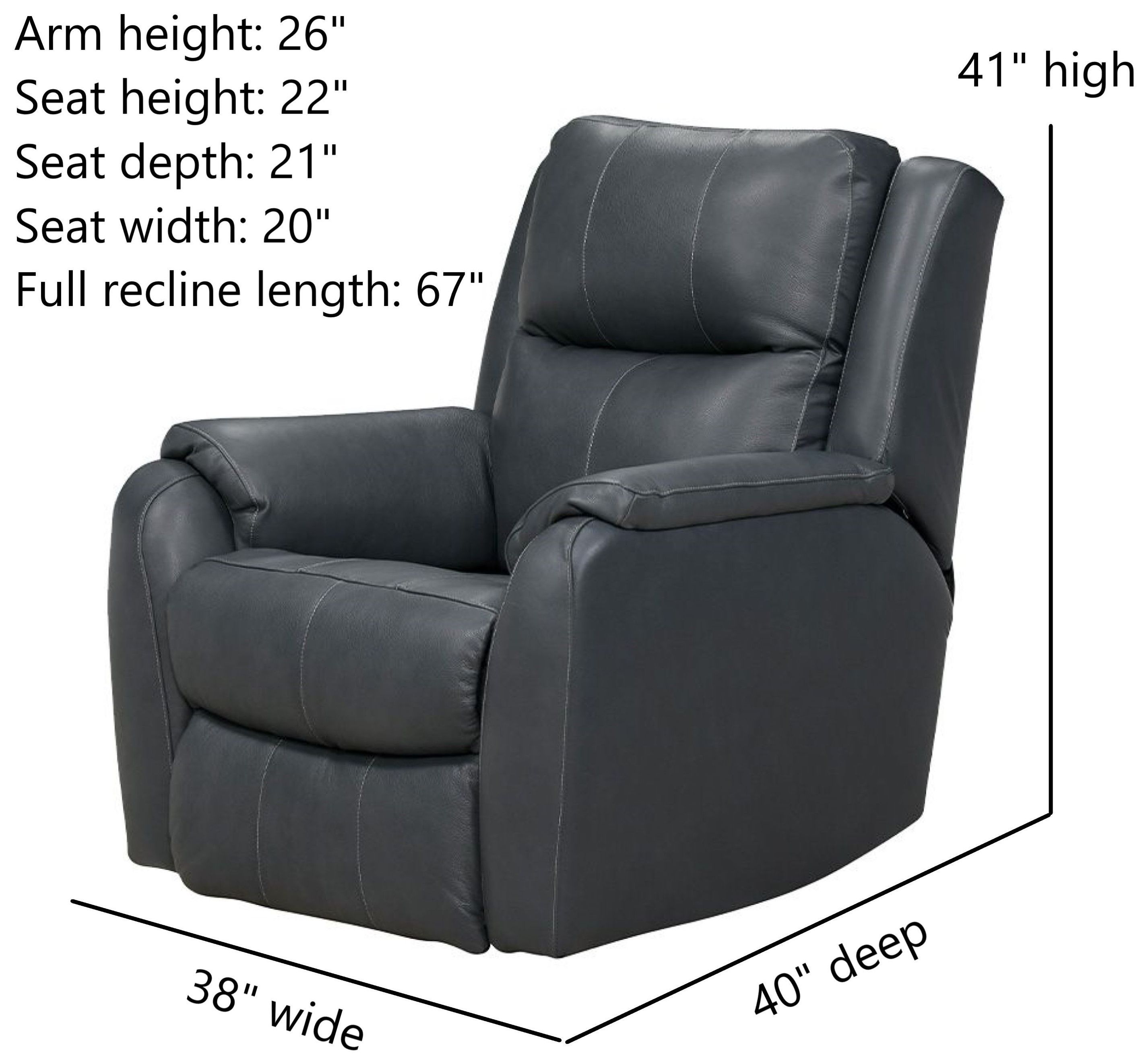 Marquis Horizon Leather Wall Hugger Recliner