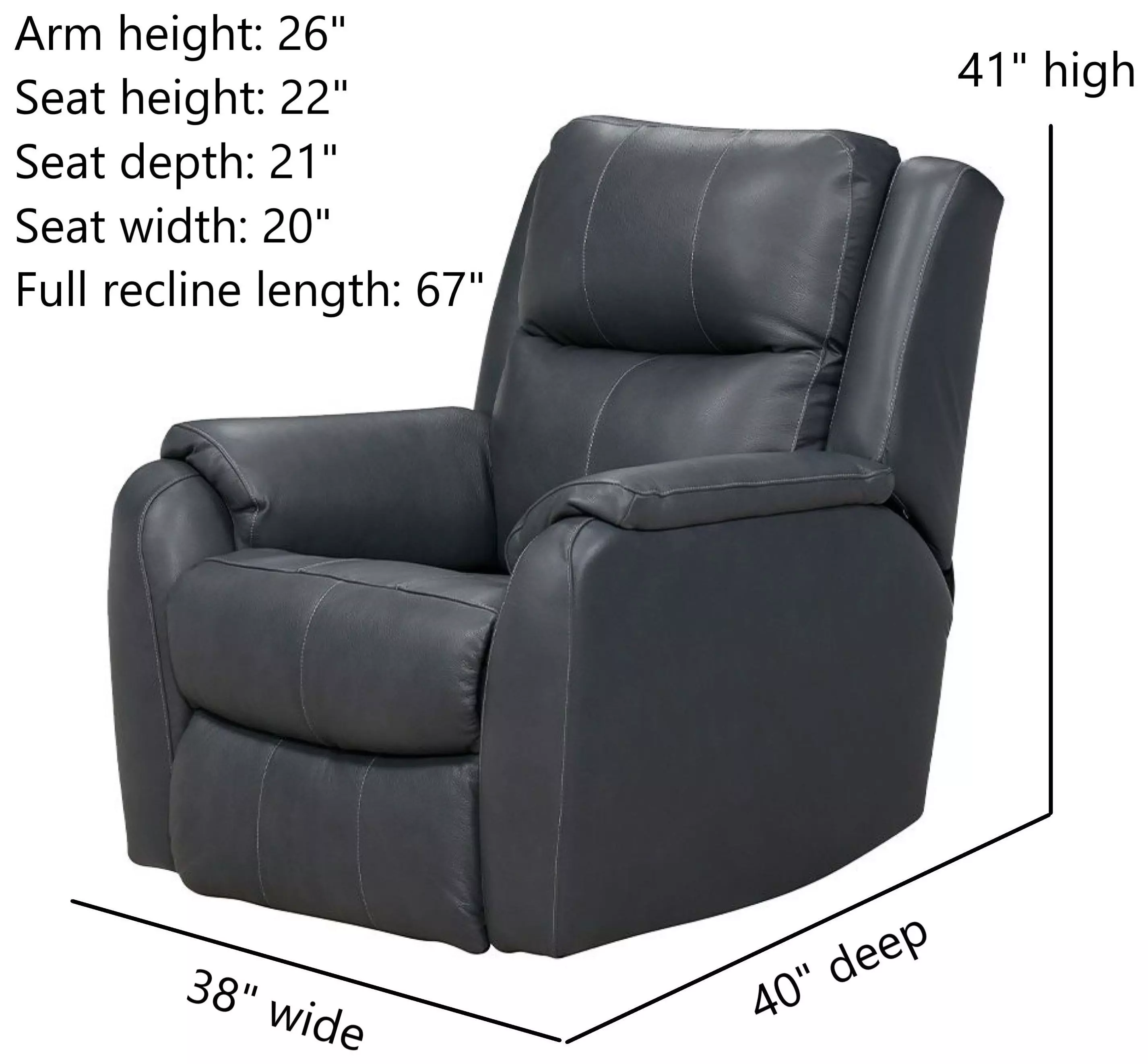 Marquis Horizon Leather Rocker Recliner