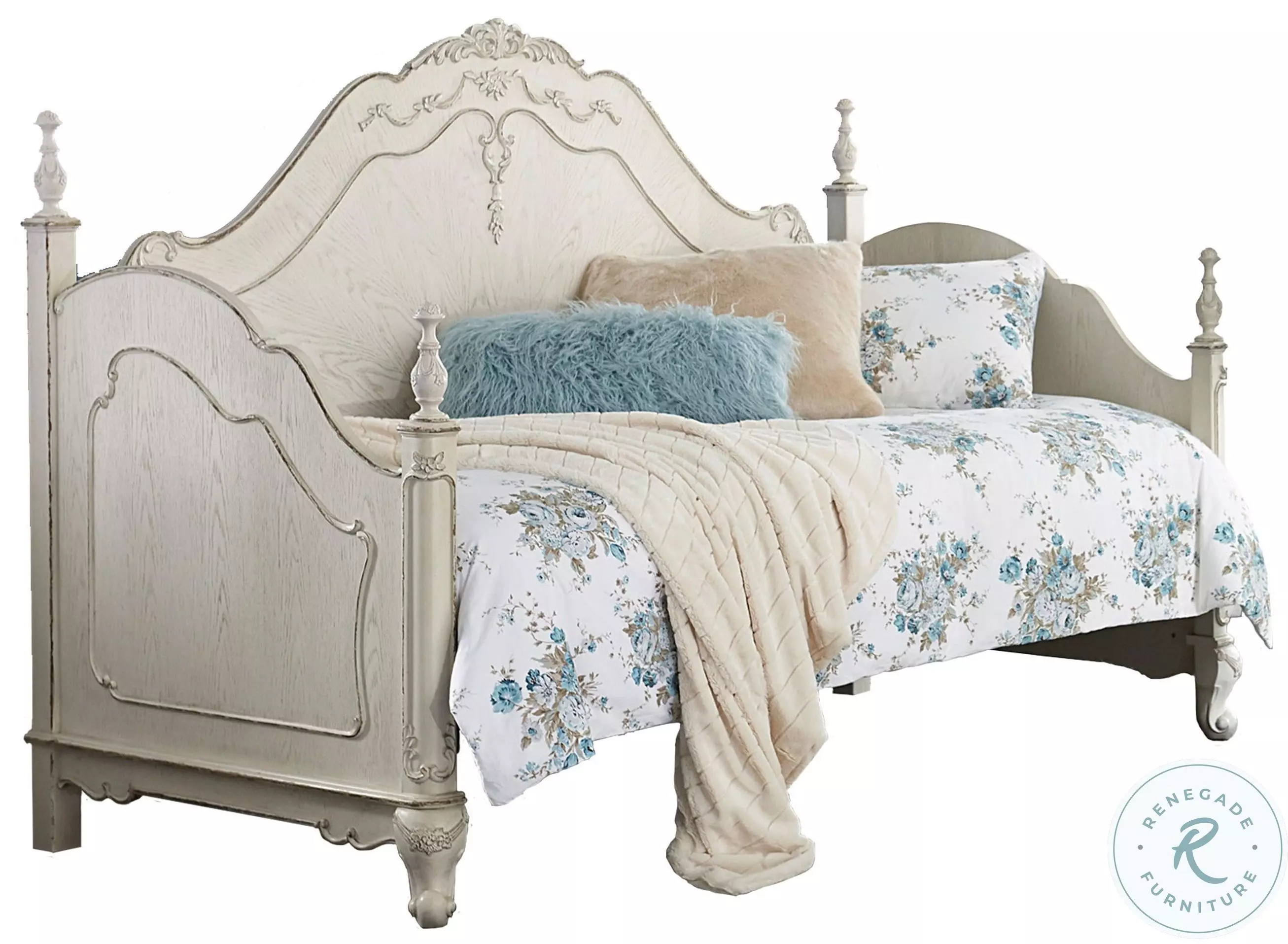 white antique様 Hillsdale Wilshire Panel Bedroom Set in Antique White