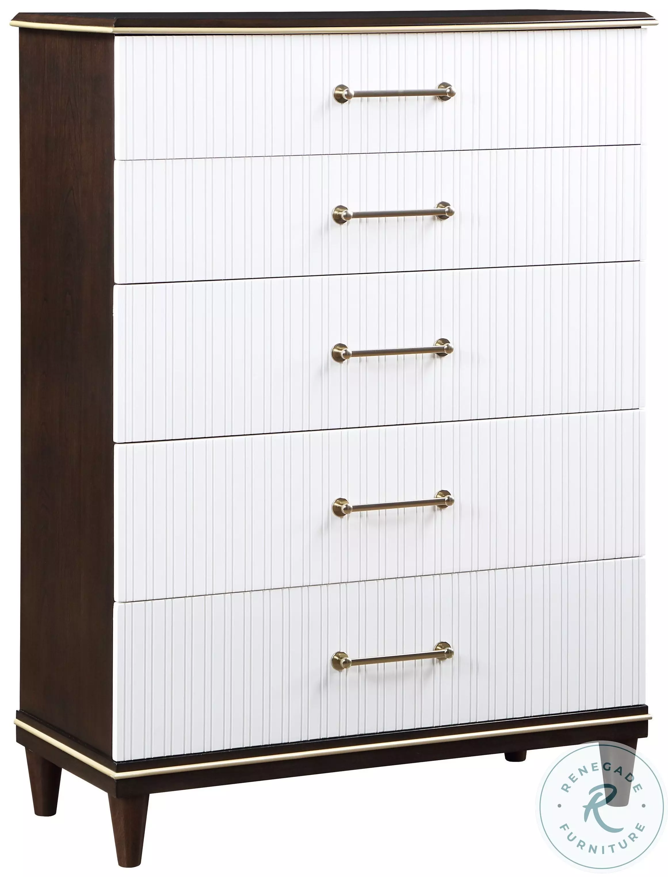 Niles White And Cherry Low Profile Bedroom Set from Homelegance