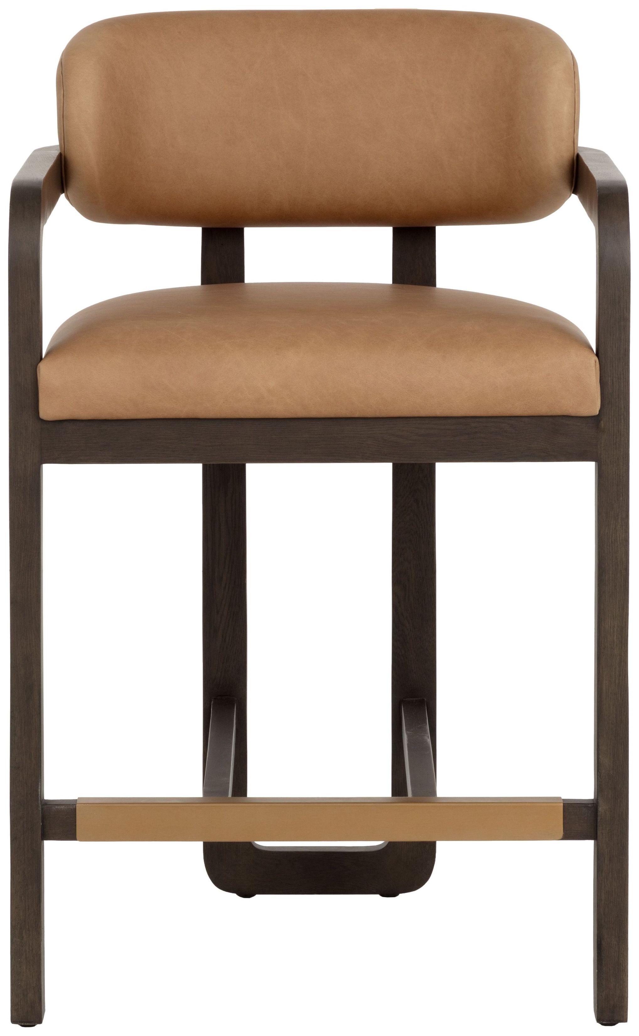 Cumberledge Stool Cypress Ludlow Sesame Leather Upholstered Counter Height Stool from ...