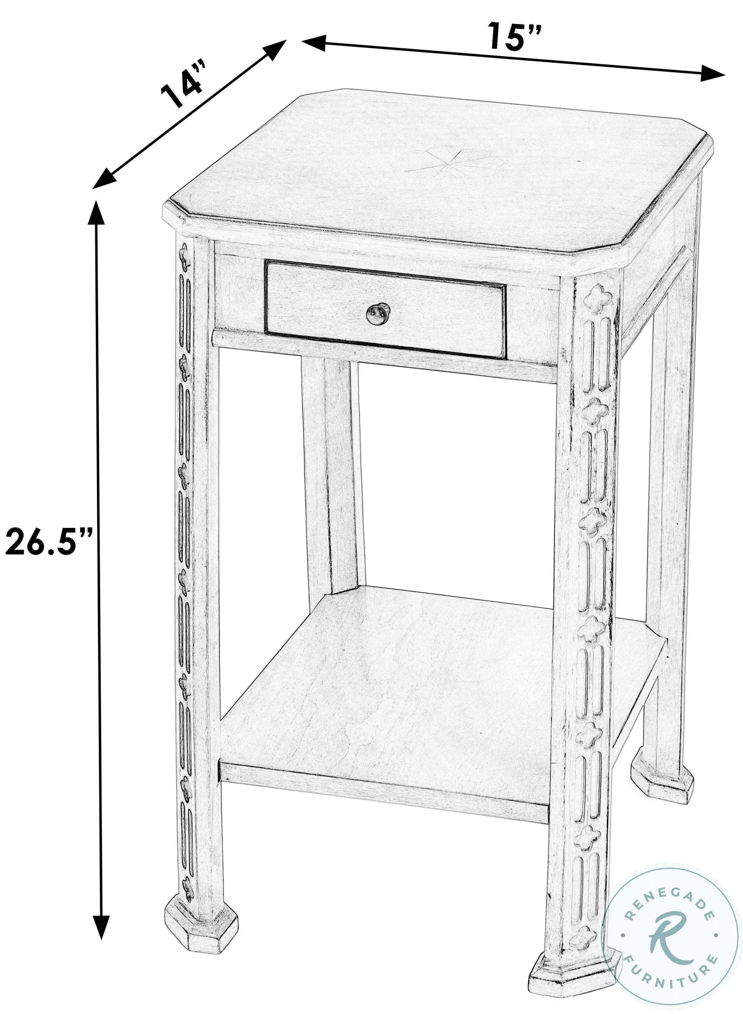 Moyer Antique Beige Side Table