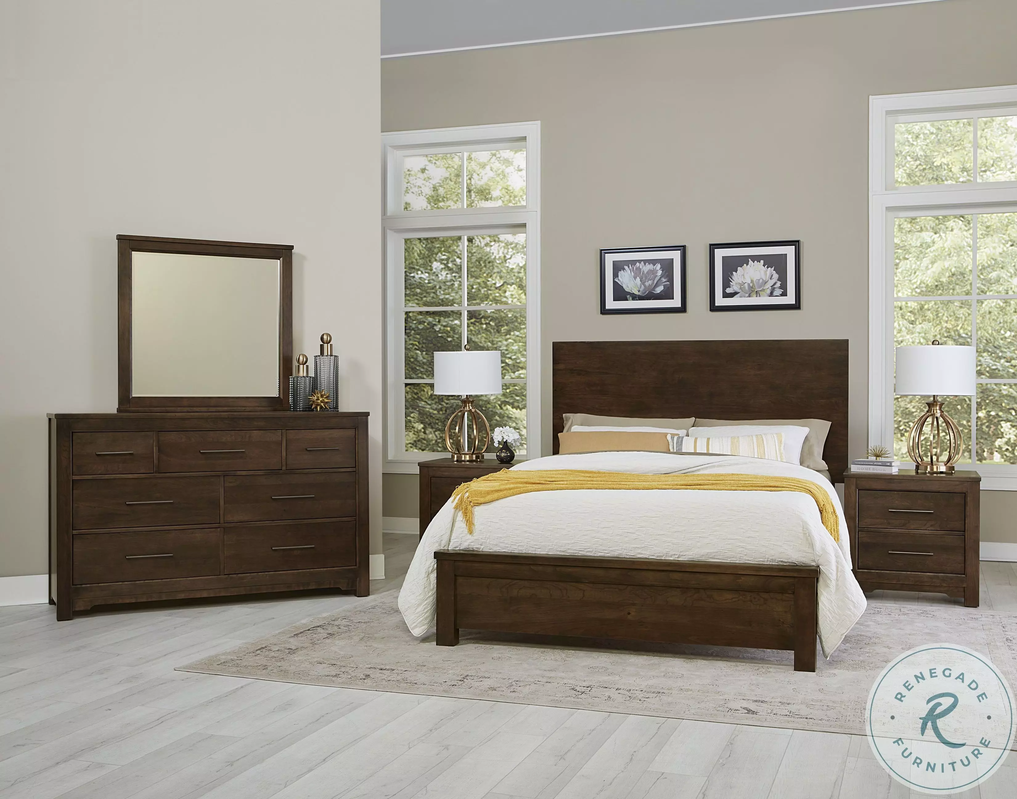 Ben And Erin Napier Dark Cherry Plank Panel Bedroom Set From Home ...