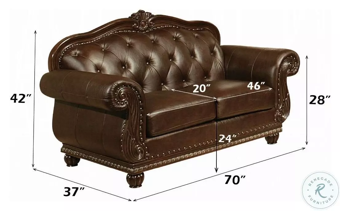 Anondale Espresso 70" Loveseat