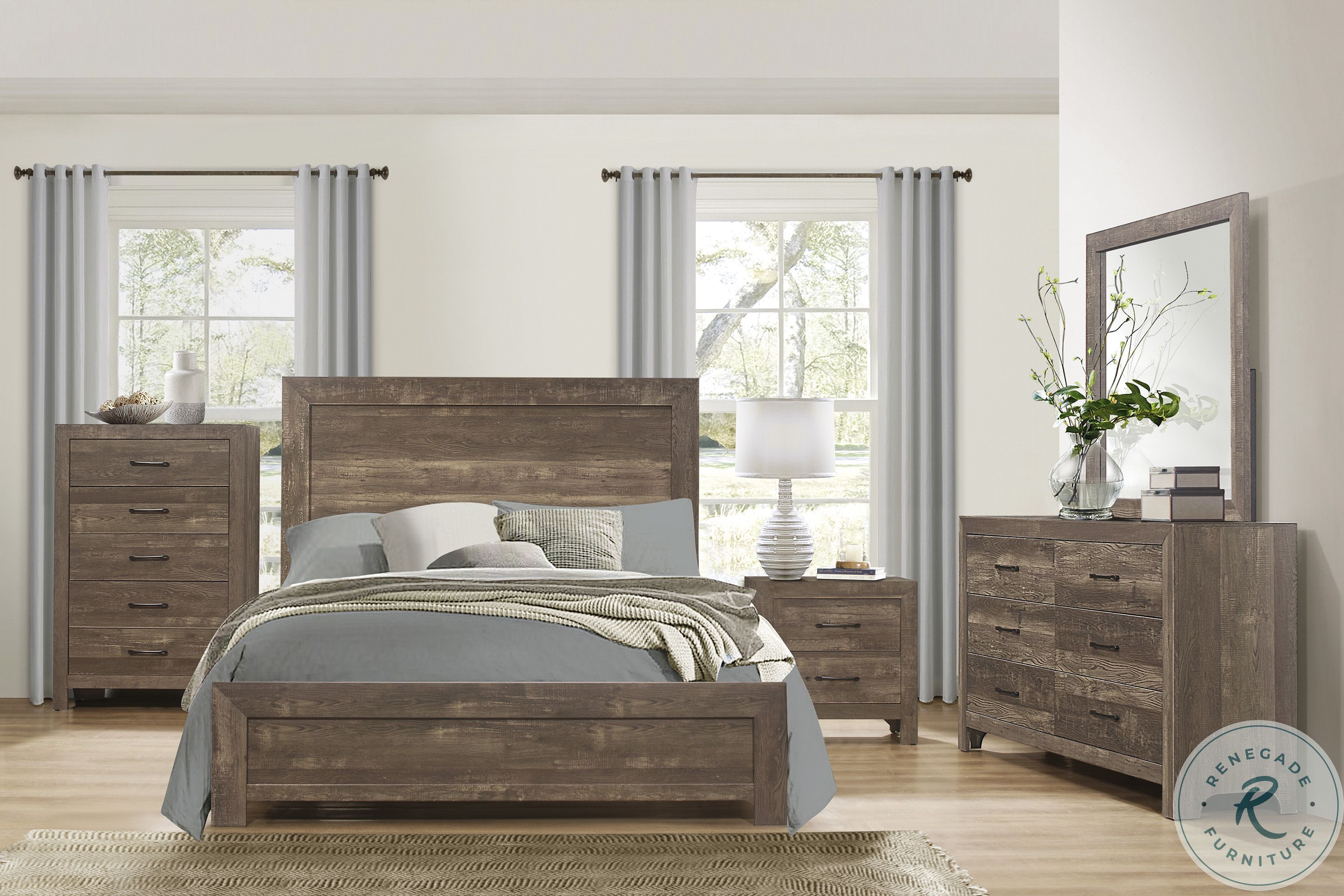 Corbin Rustic Brown Bedroom Set from Homelegance | Coleman Furniture
