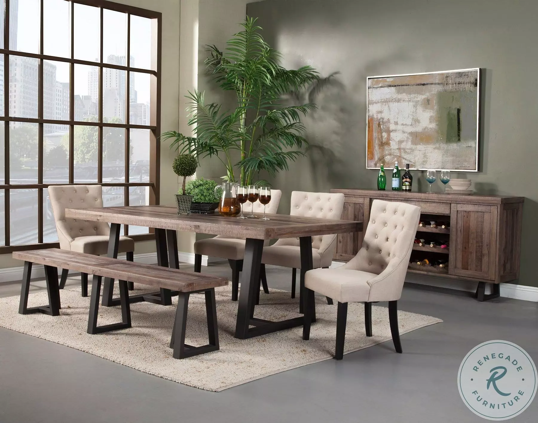 Prairie Natural Rectangular Dining Table from Alpine