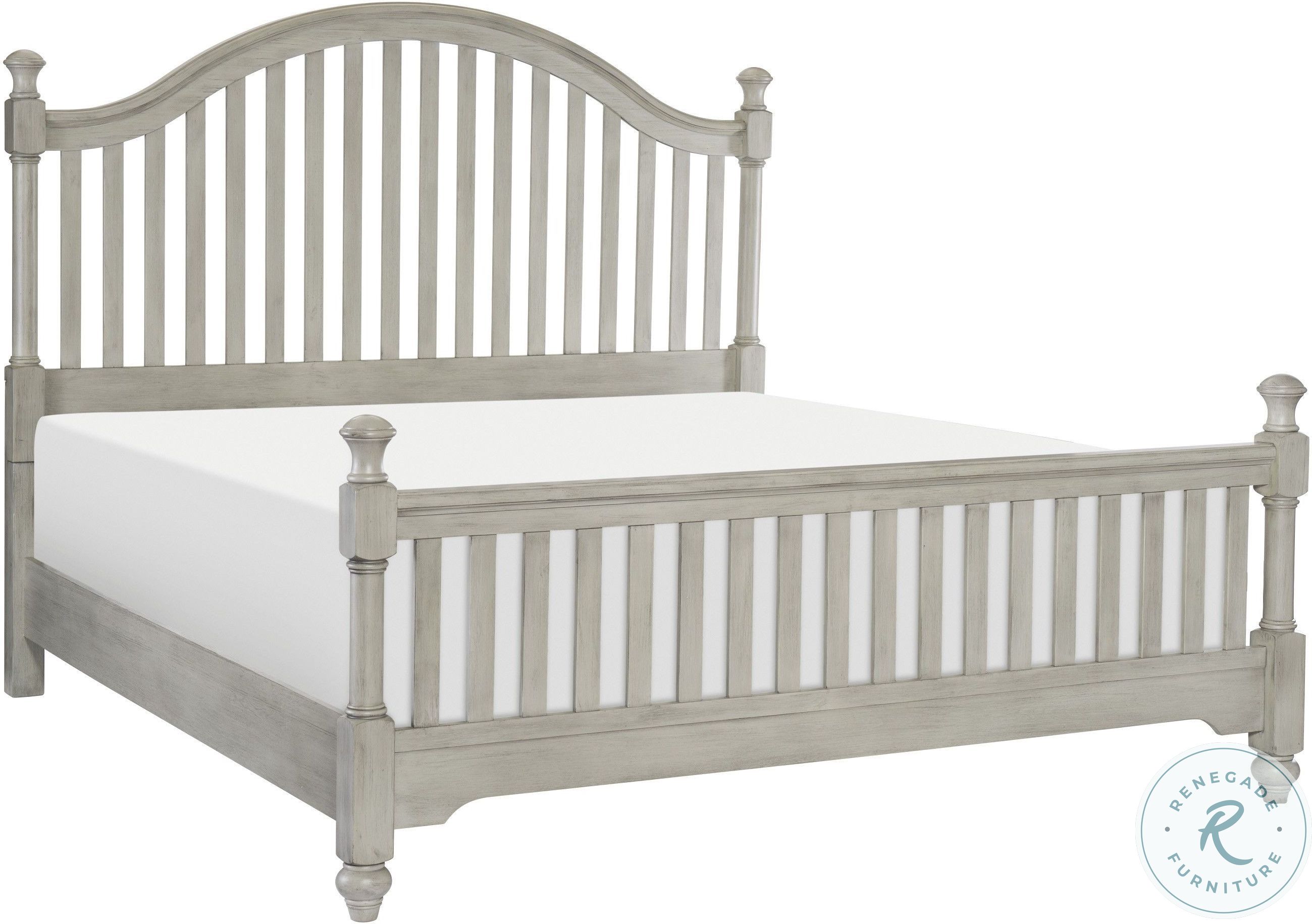 Mossbrook Light Gray King Poster Bed from Homelegance Coleman Furniture