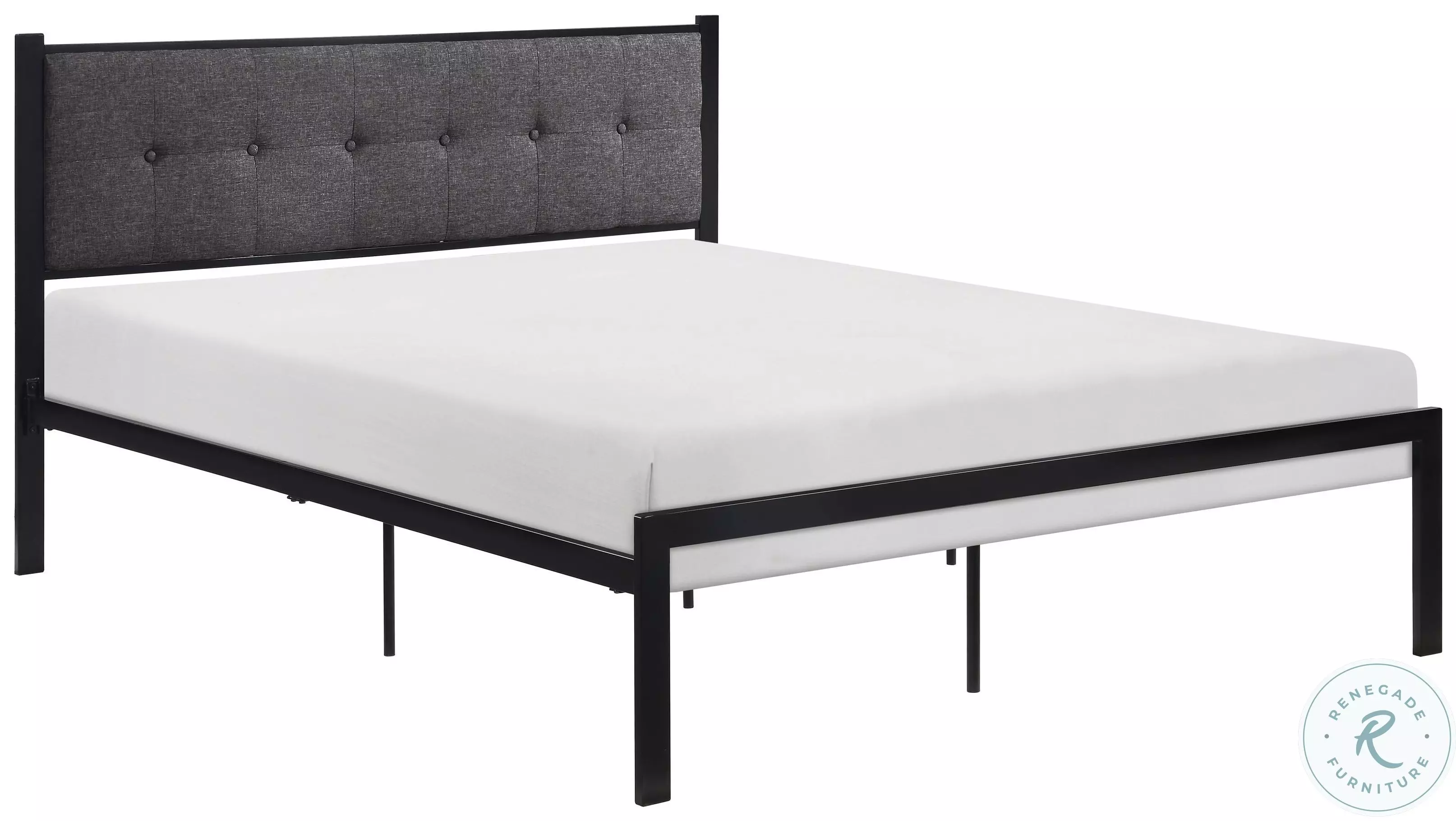 Samuel Black And Gray Queen Platform Bed From Homelegance | Coleman Furniture